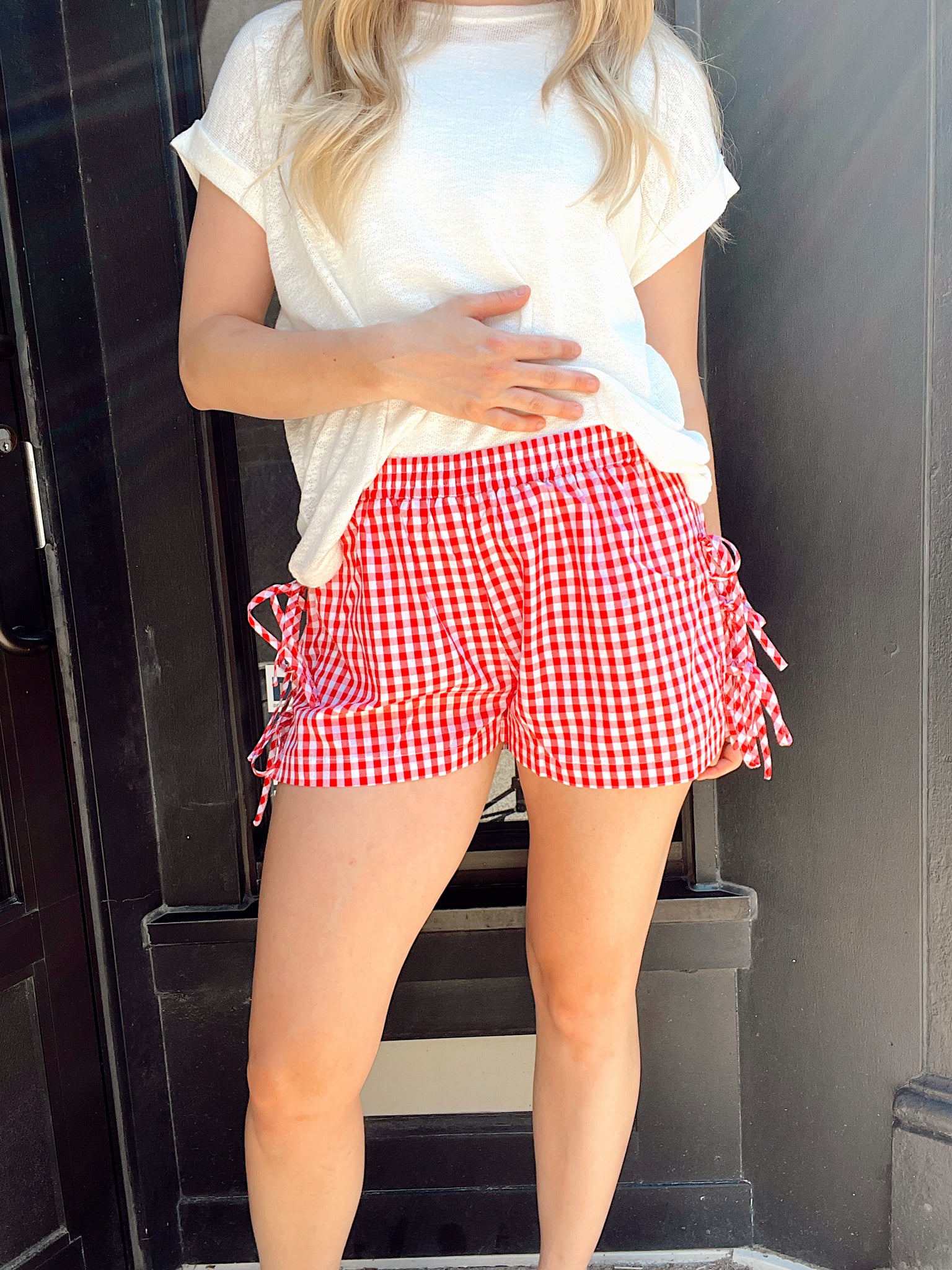 Strawberry Summer Tie Shorts
