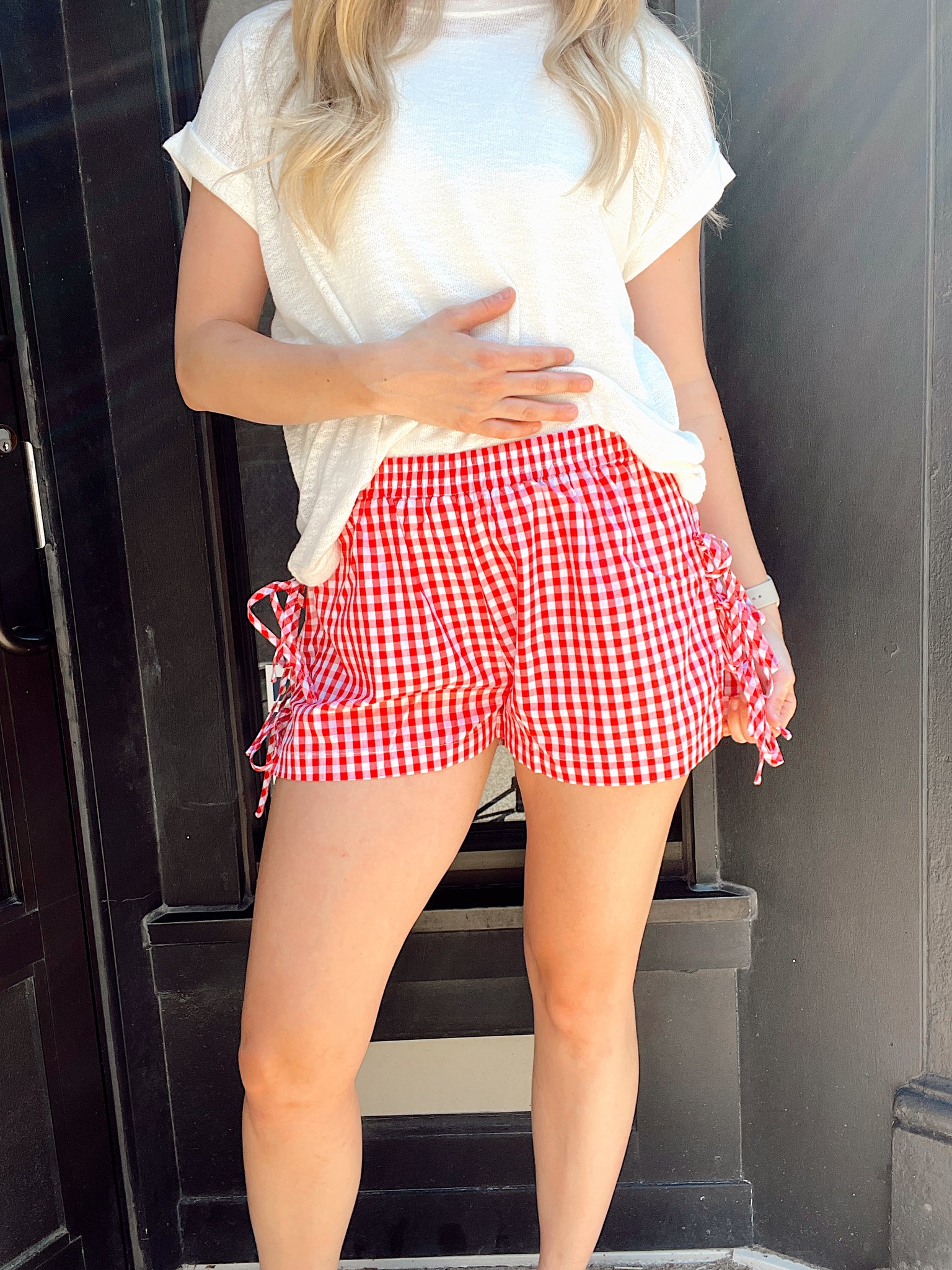 Strawberry Summer Tie Shorts