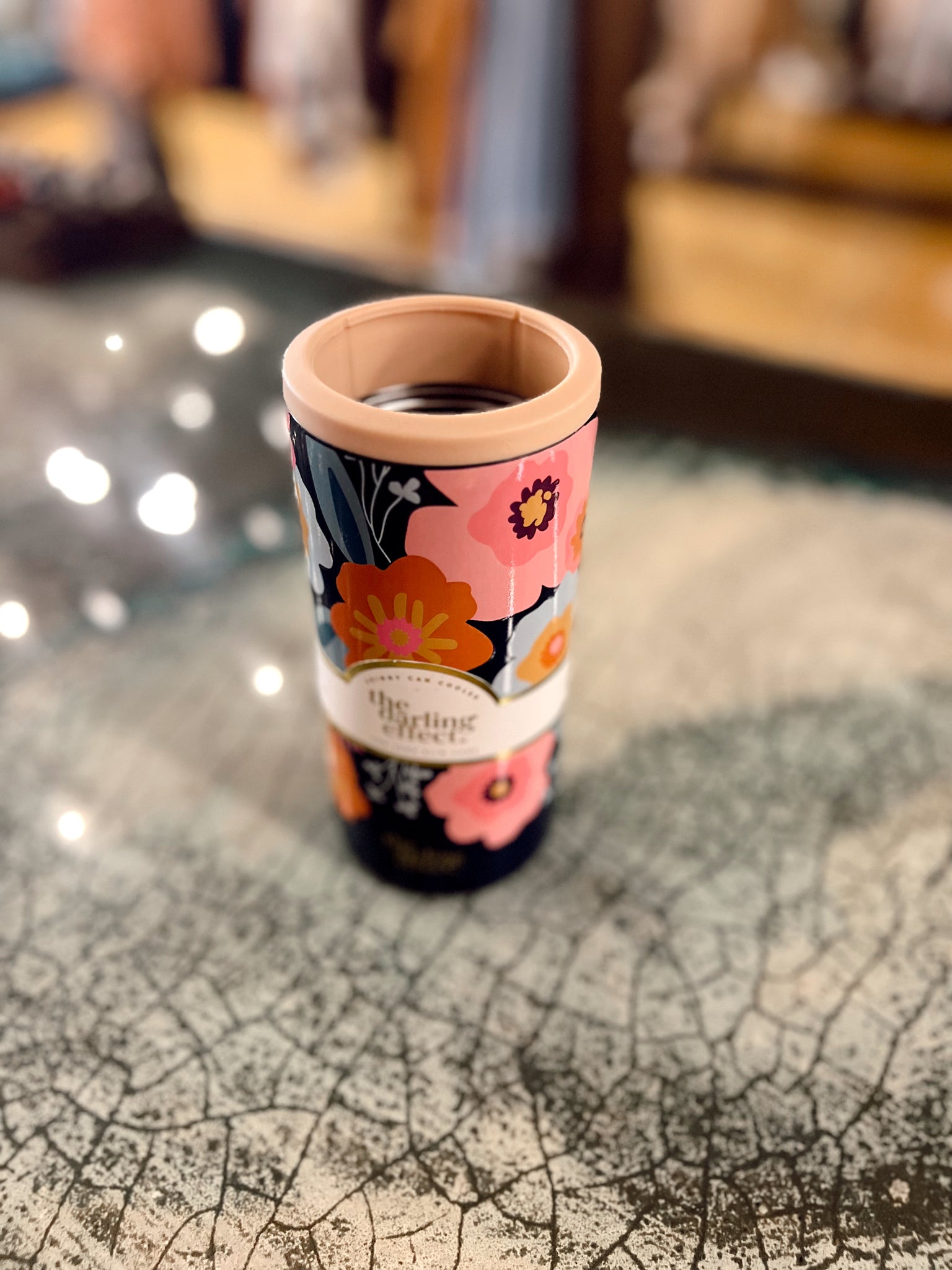 Floral Skinny Can Cooler