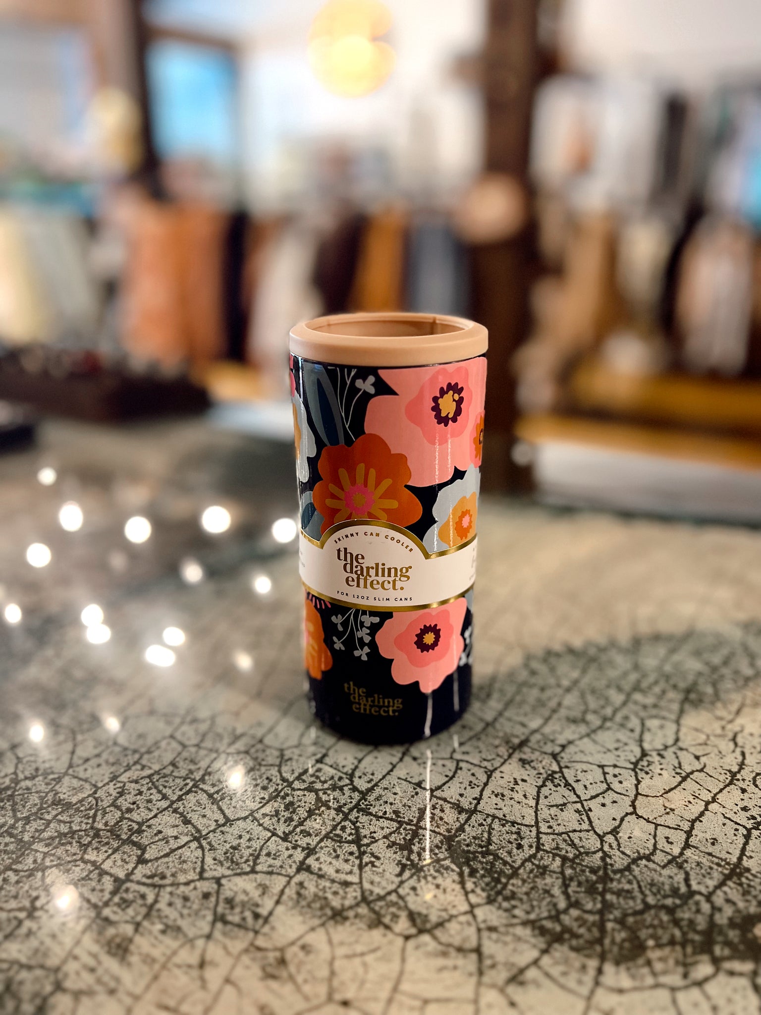 Floral Skinny Can Cooler