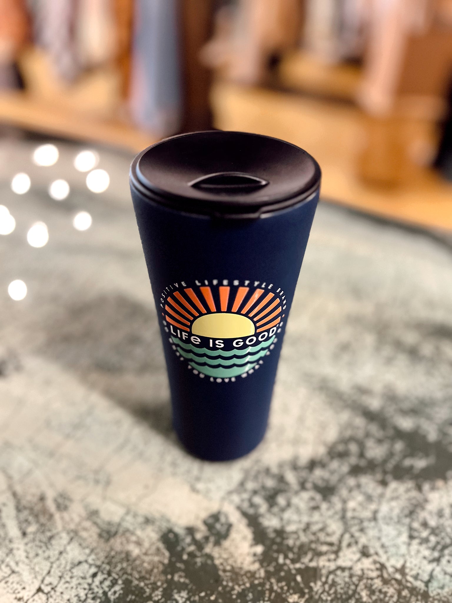 Life Is Good Navy Tumbler
