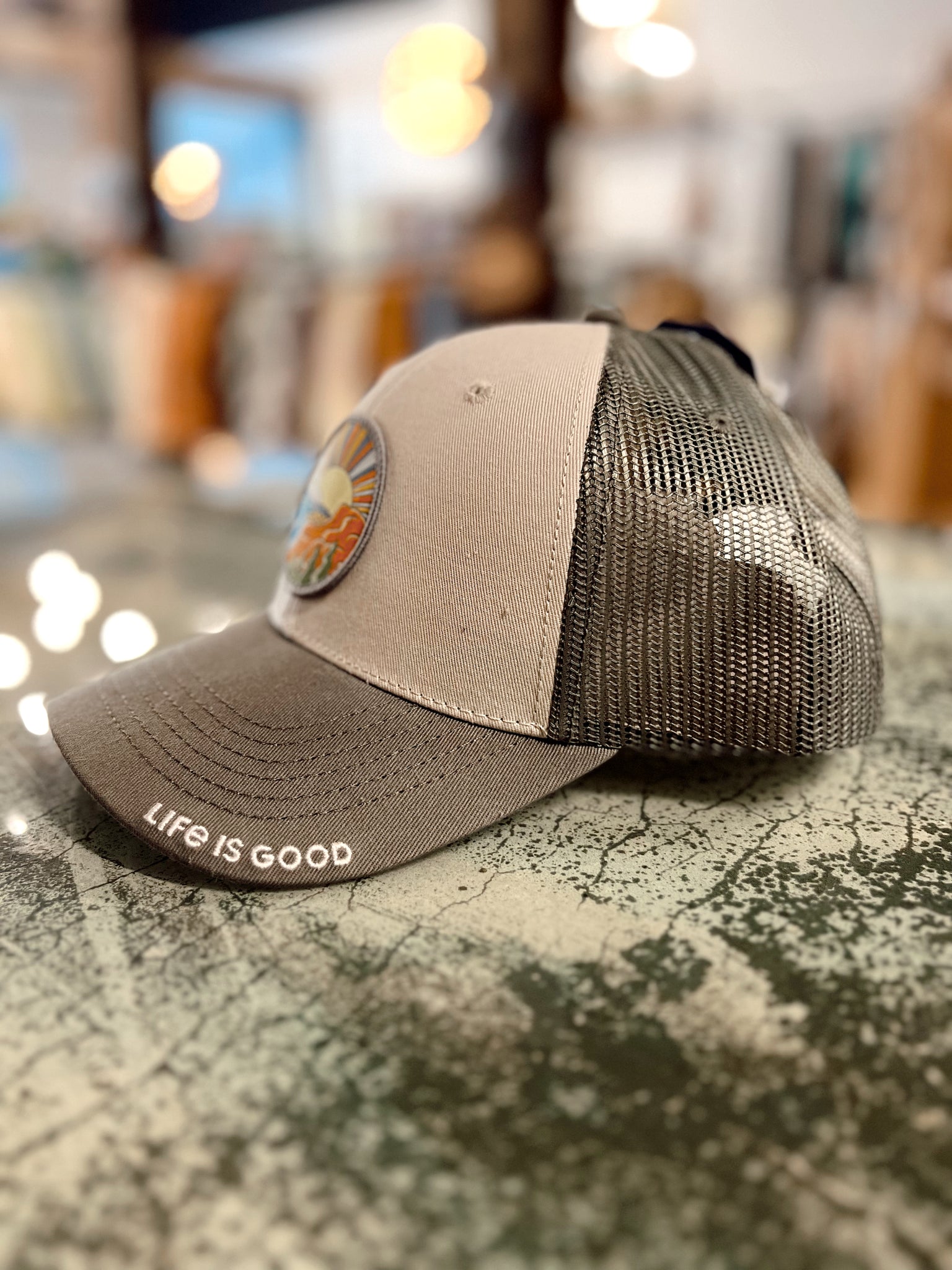 Life Is Good Olive Cap
