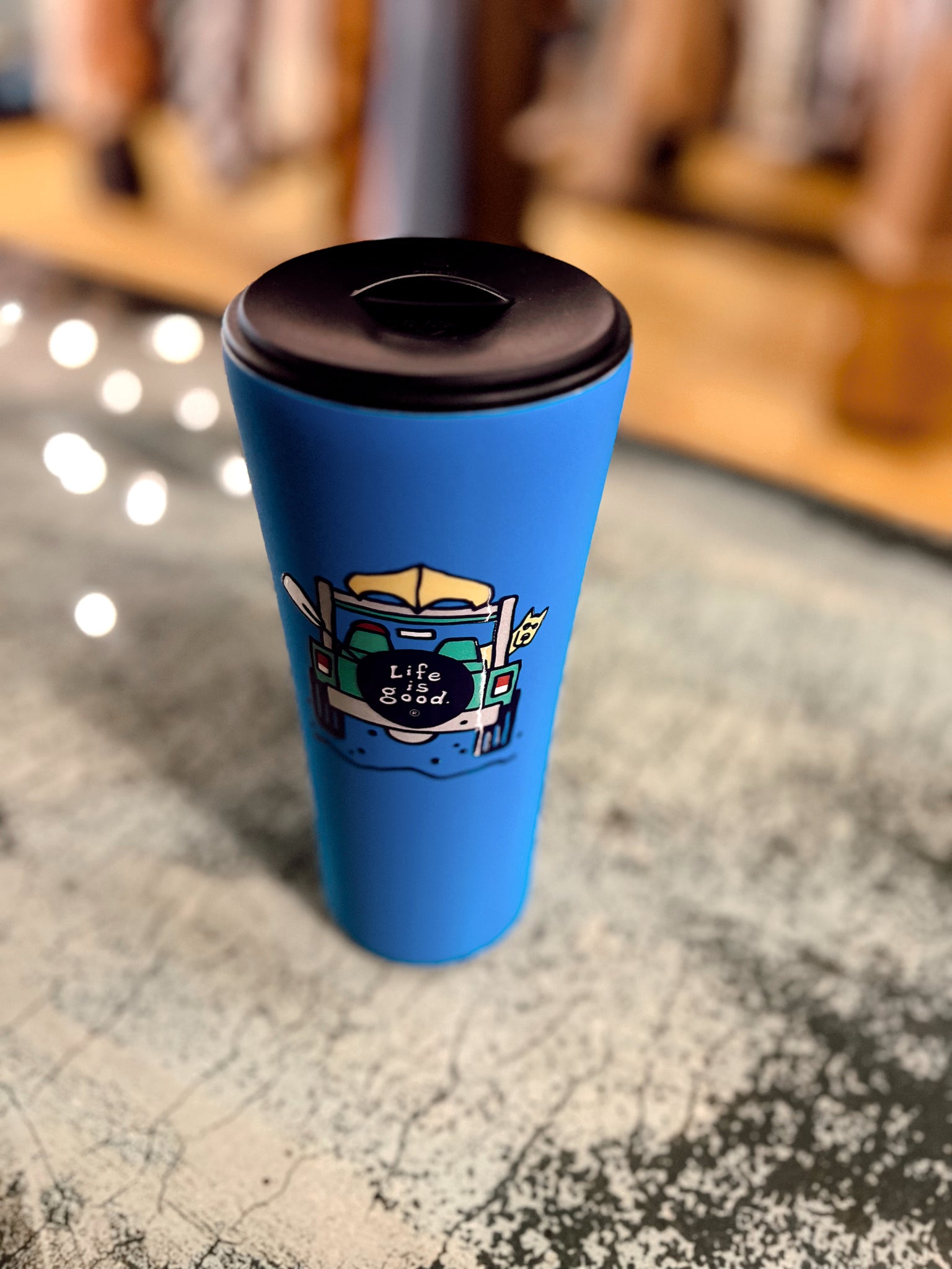 Life Is Good Blue Tumbler