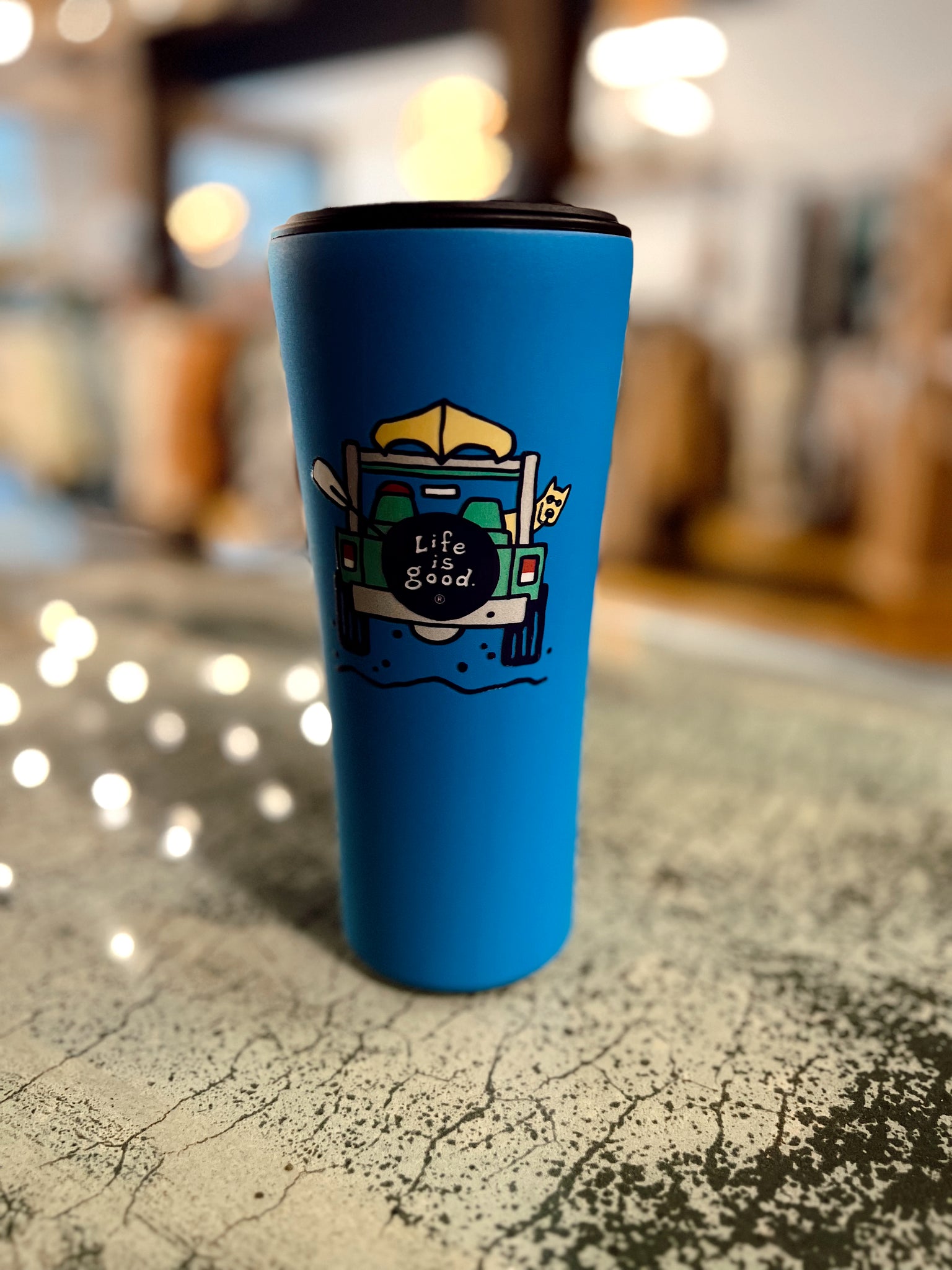 Life Is Good Blue Tumbler