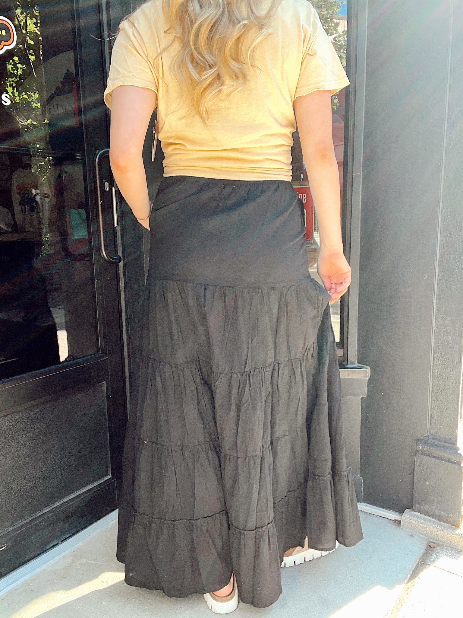 Shipwrecked Beaded Maxi Skirt Black