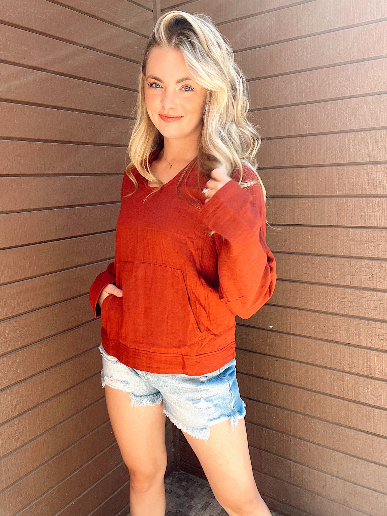 Fireplace Ashes Pullover Top