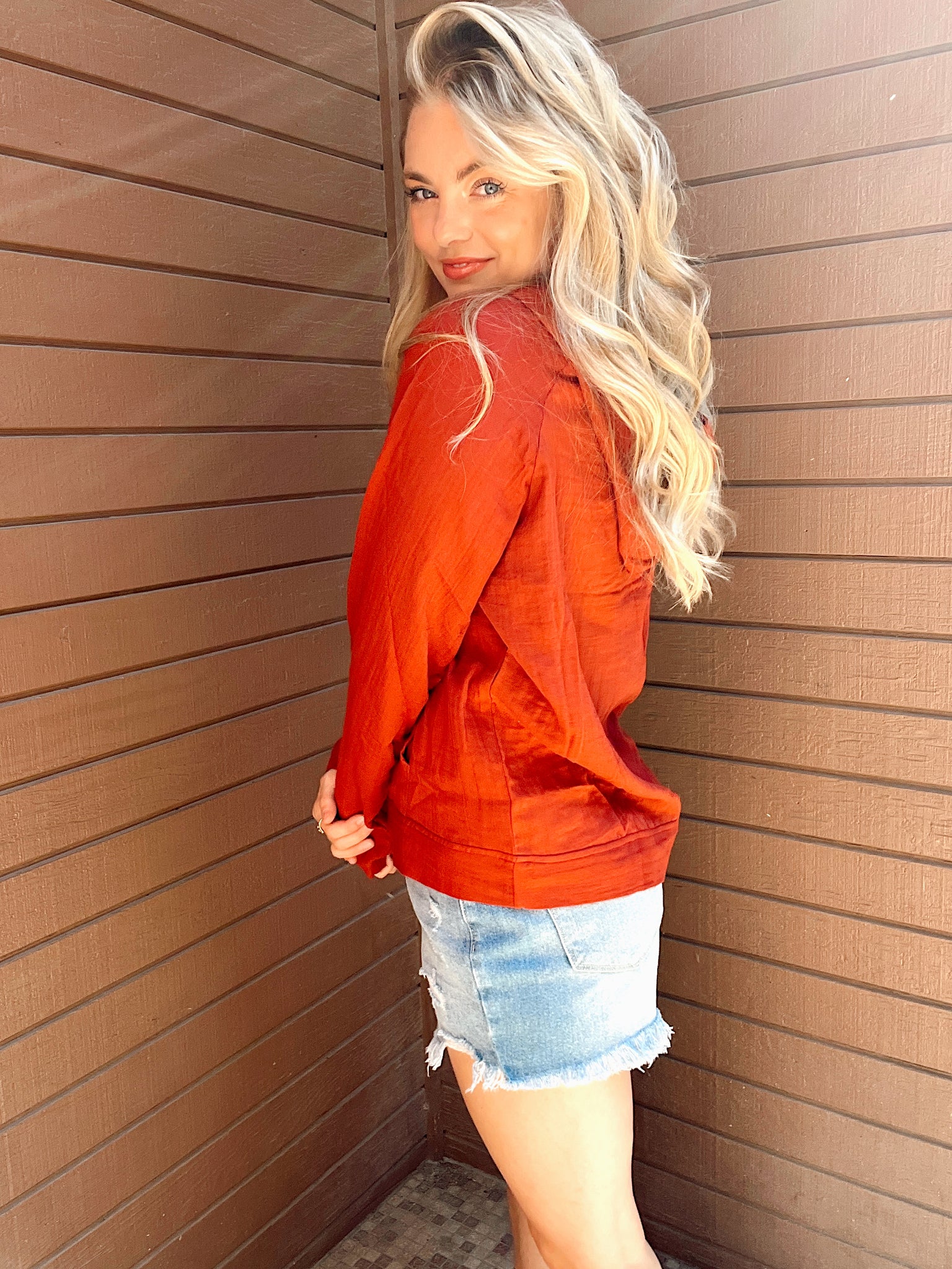 Fireplace Ashes Pullover Top