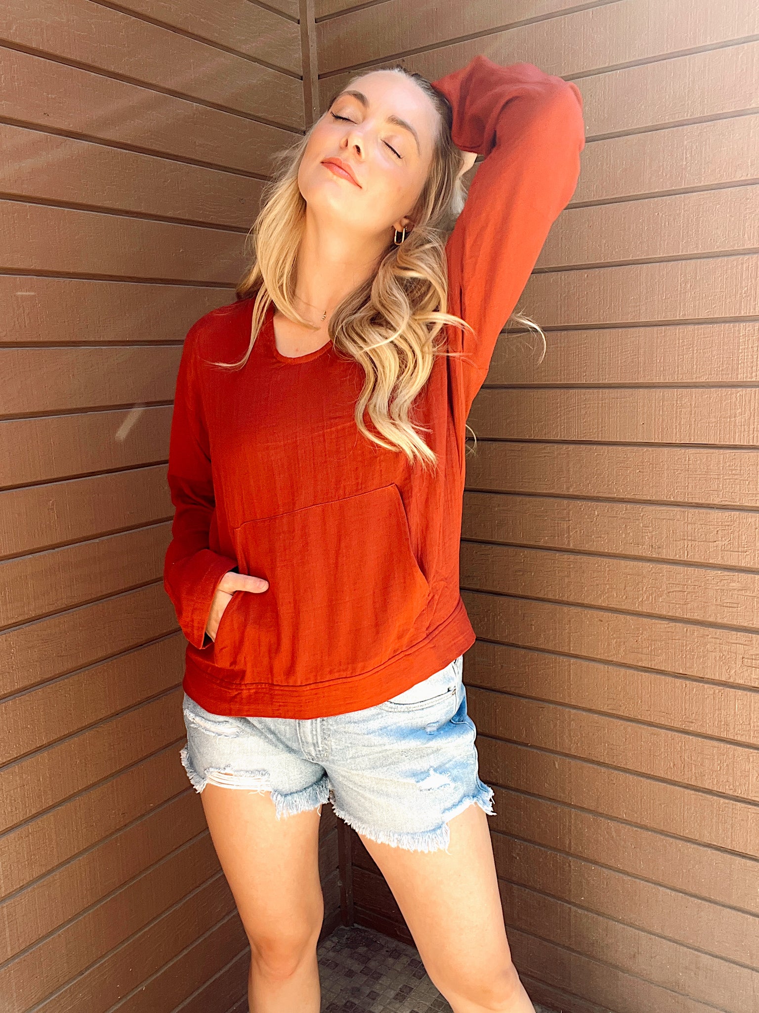 Fireplace Ashes Pullover Top
