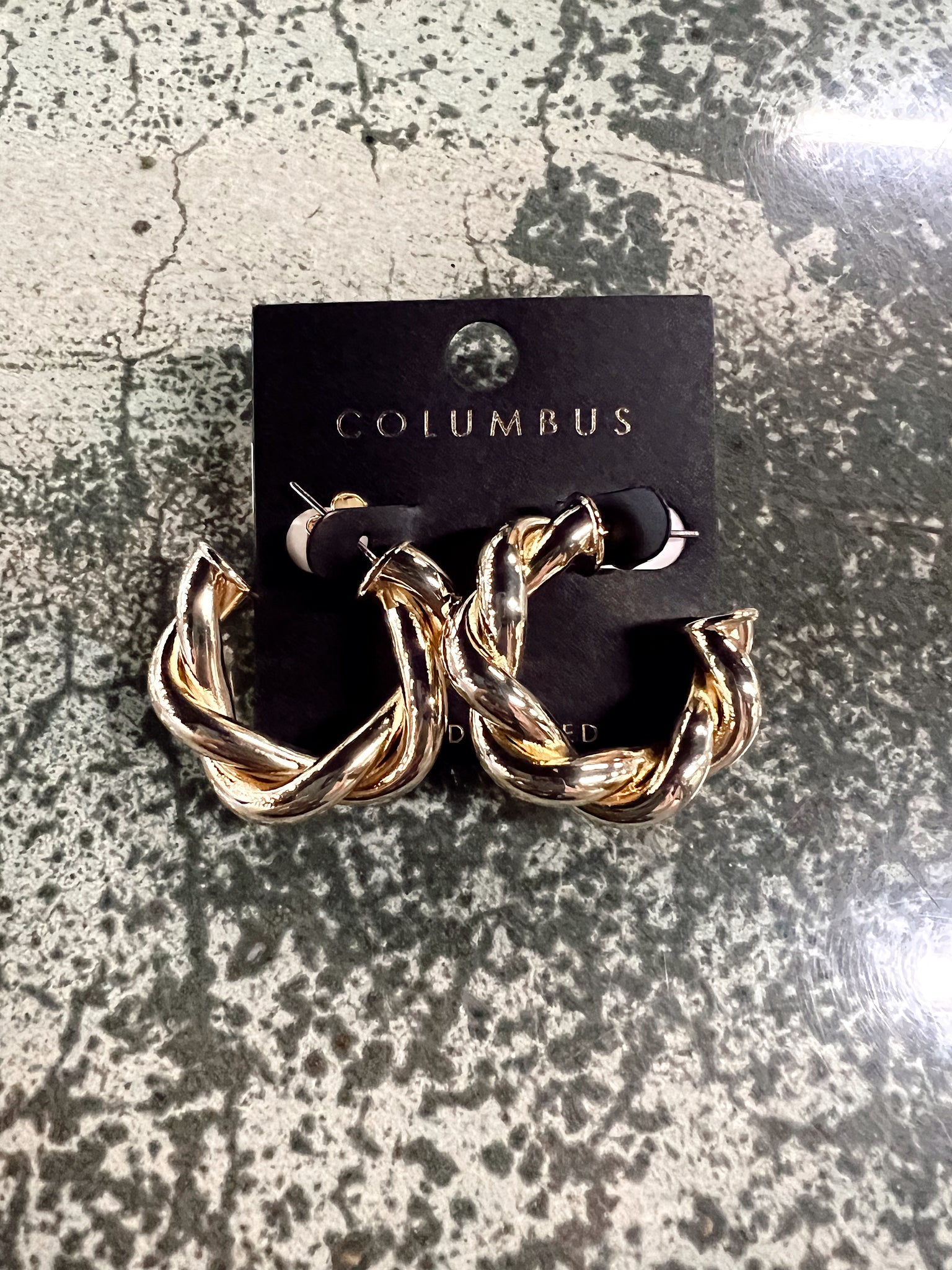 Braided Gold Hoop Earrings