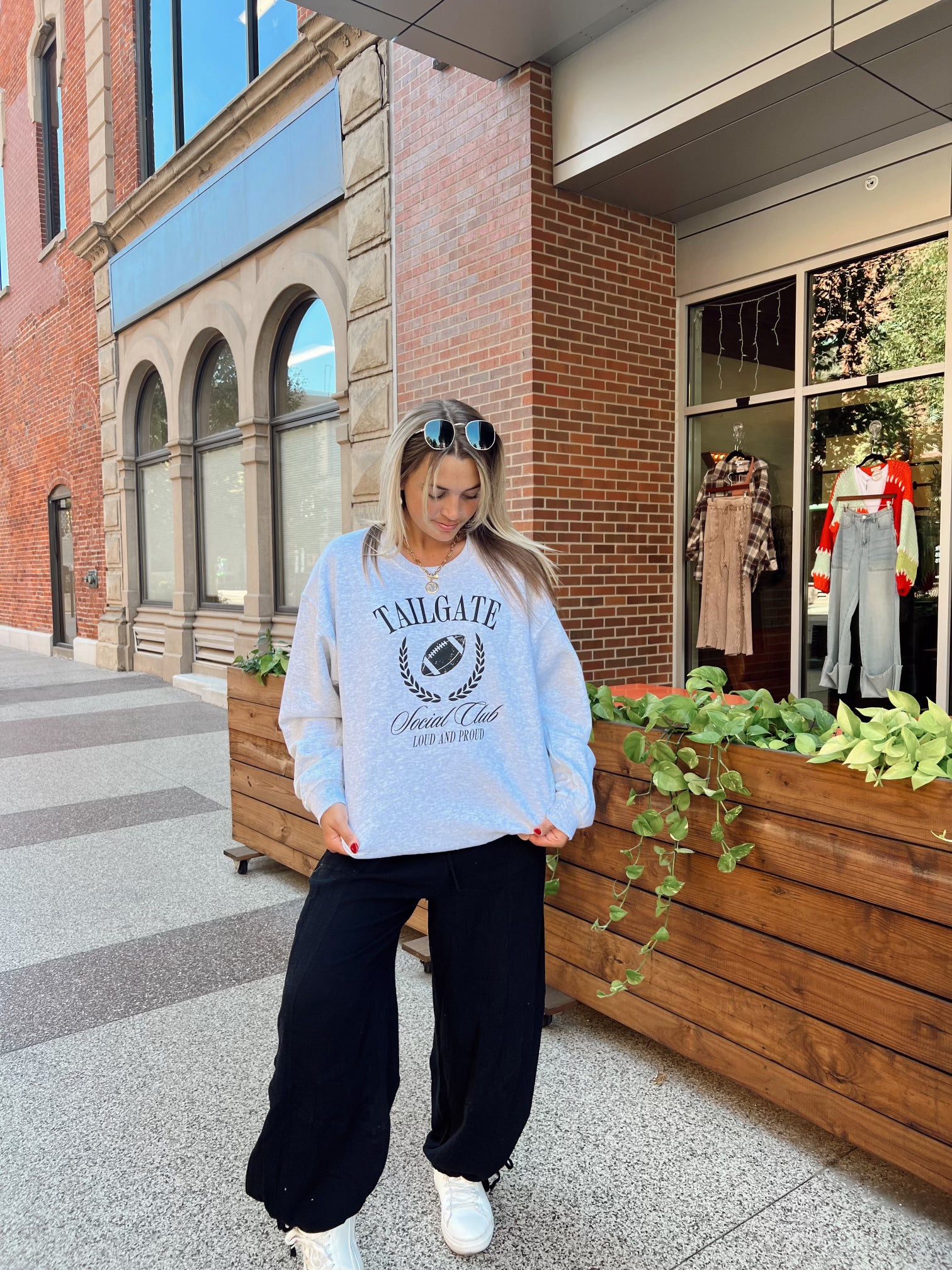 FINAL SALE- Tailgate Social Club Heather Grey Sweatshirt