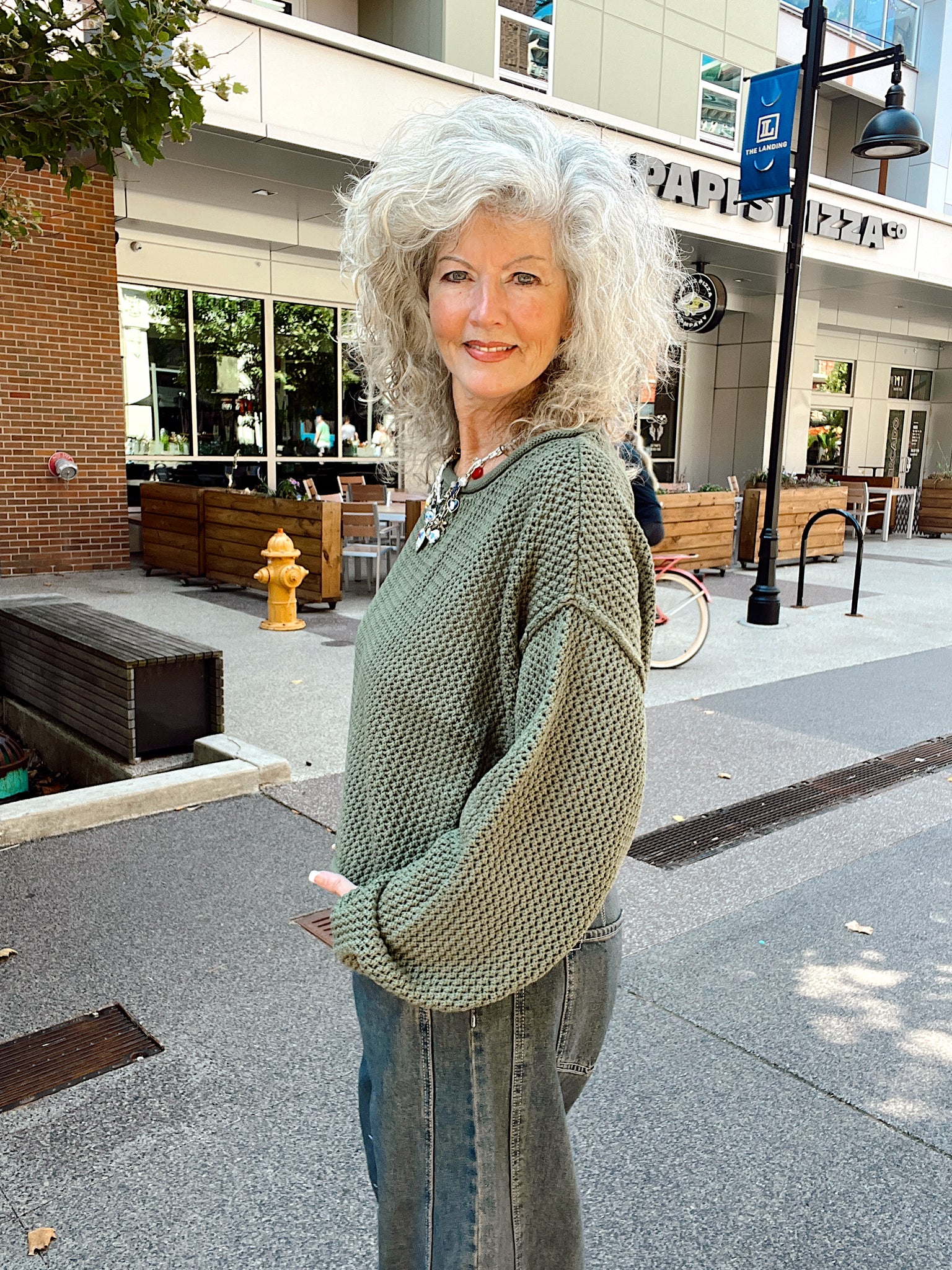 Textured Drop Shoulder Sweater
