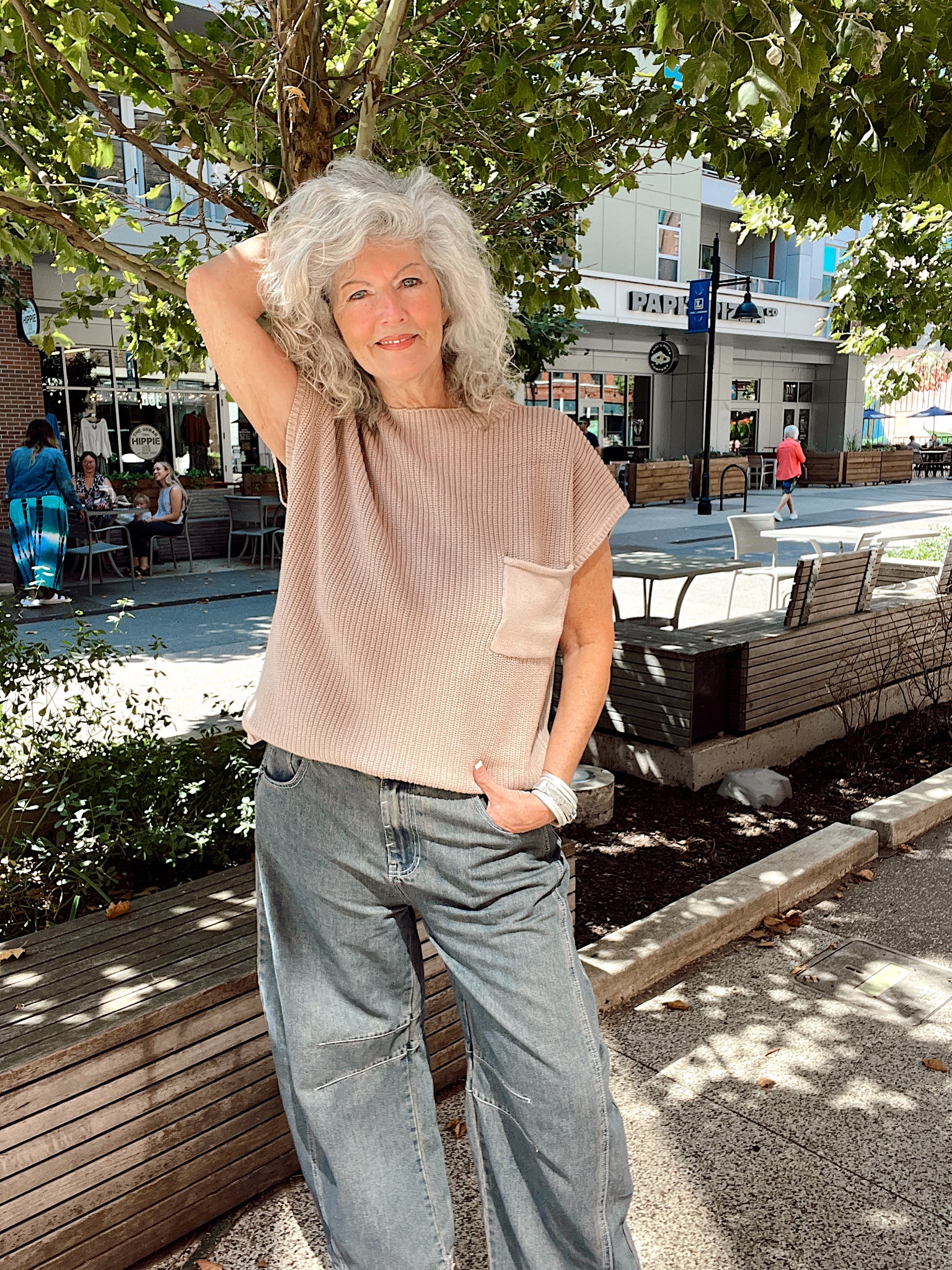 Mock Neck Short Sleeve Sweater