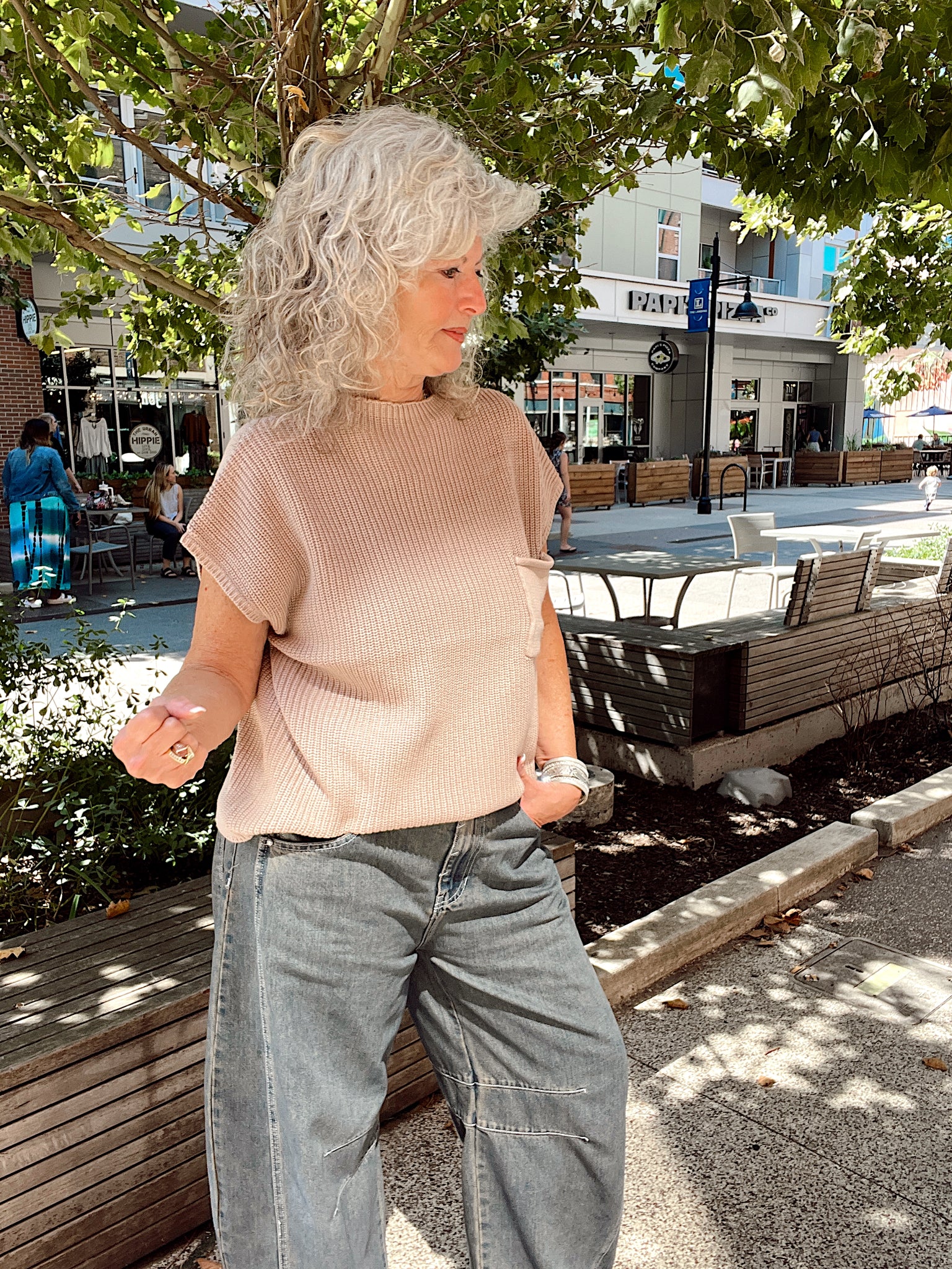 Mock Neck Short Sleeve Sweater