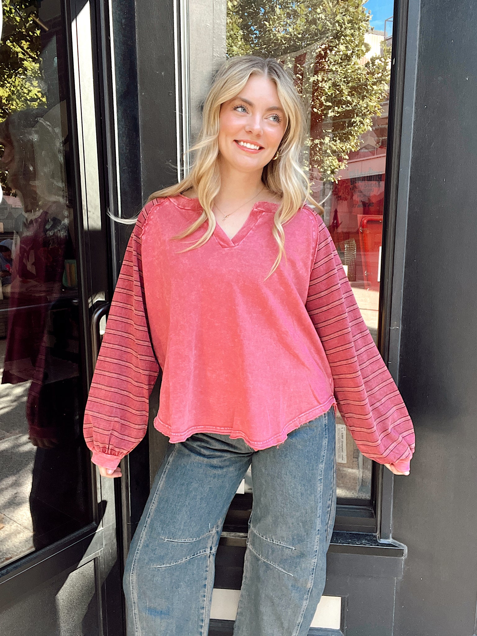 Country Roads Raspberry Long Sleeve