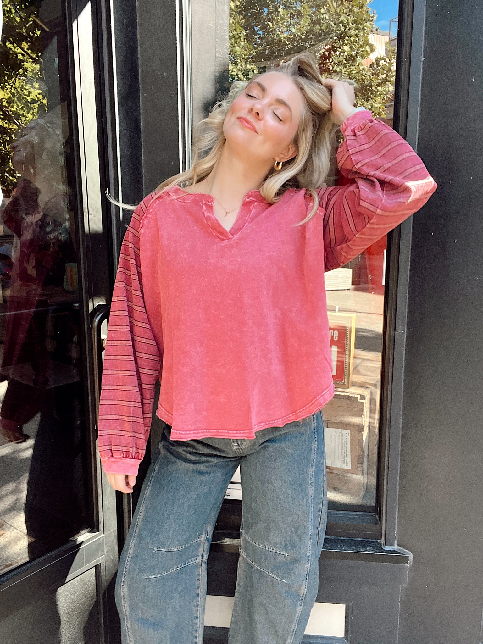 Country Roads Raspberry Long Sleeve