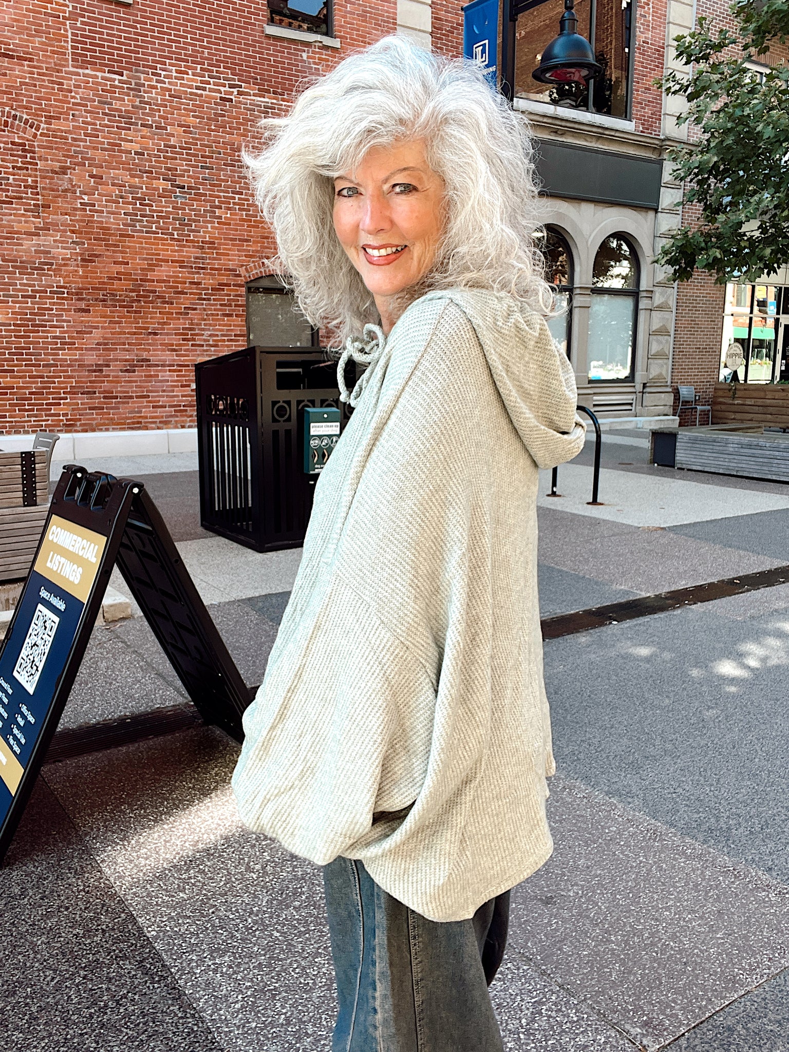 Cool Nights Sage Buttoned Hoodie