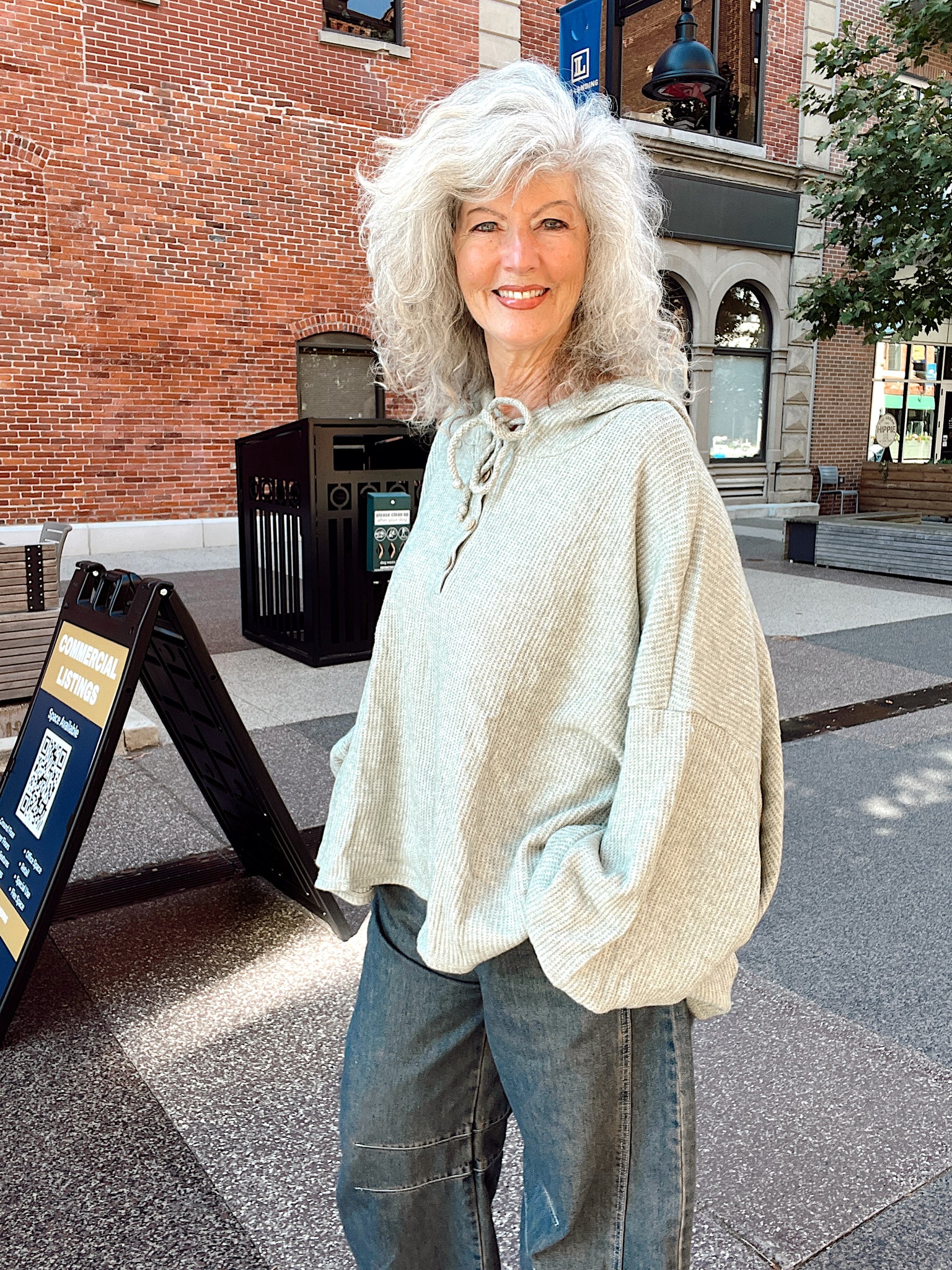 Cool Nights Sage Buttoned Hoodie