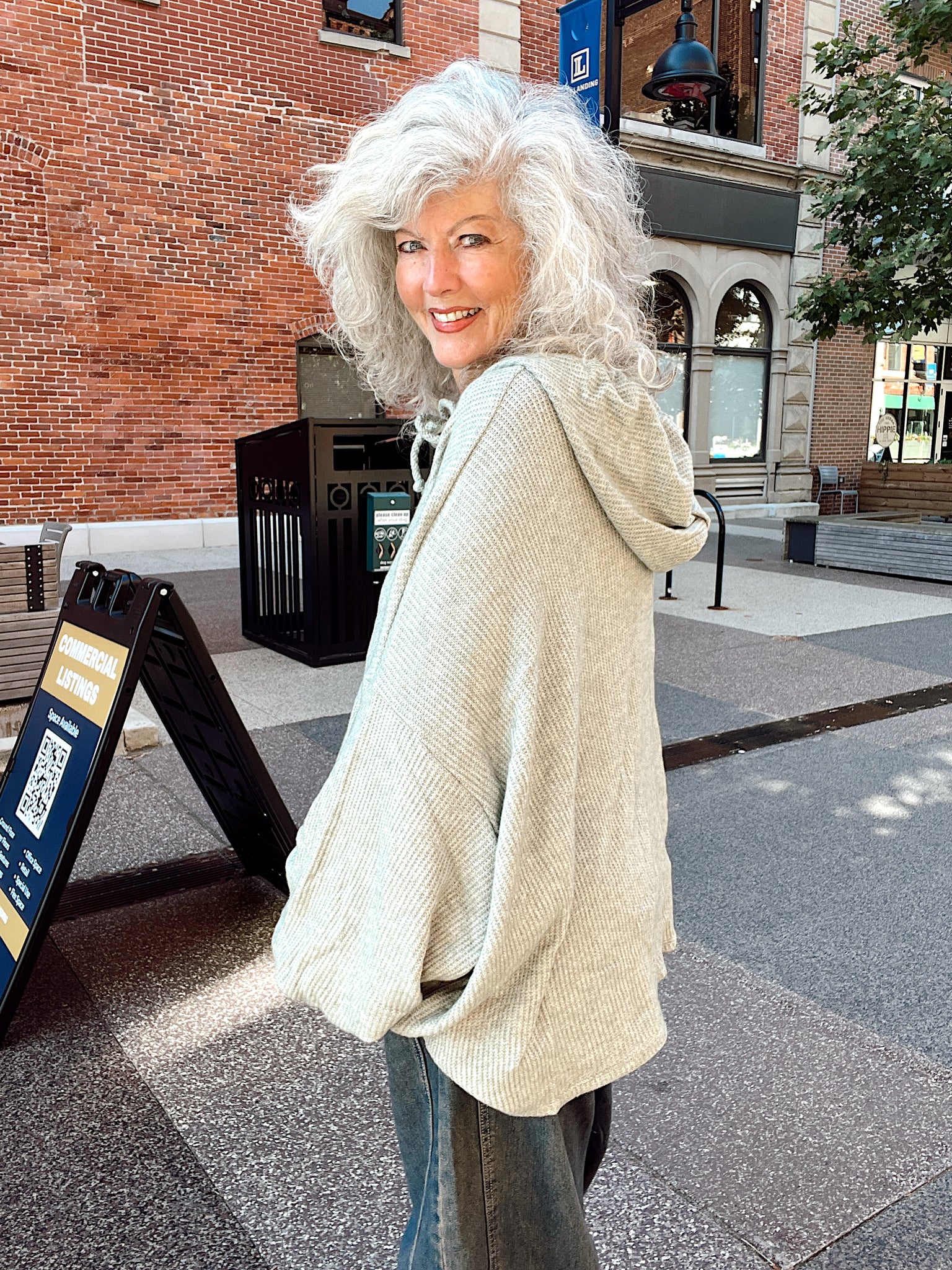 Cool Nights Sage Buttoned Hoodie
