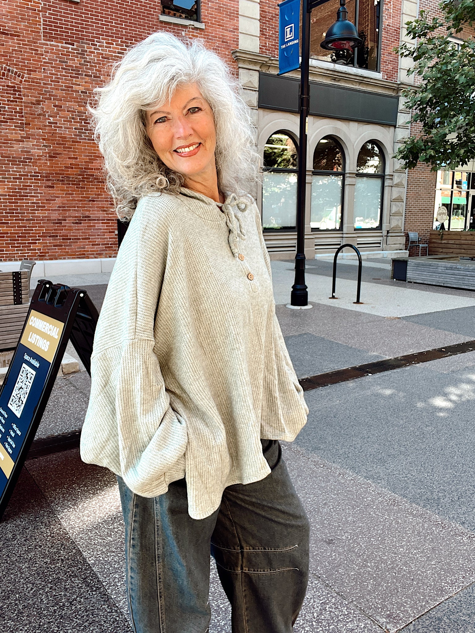 Cool Nights Sage Buttoned Hoodie