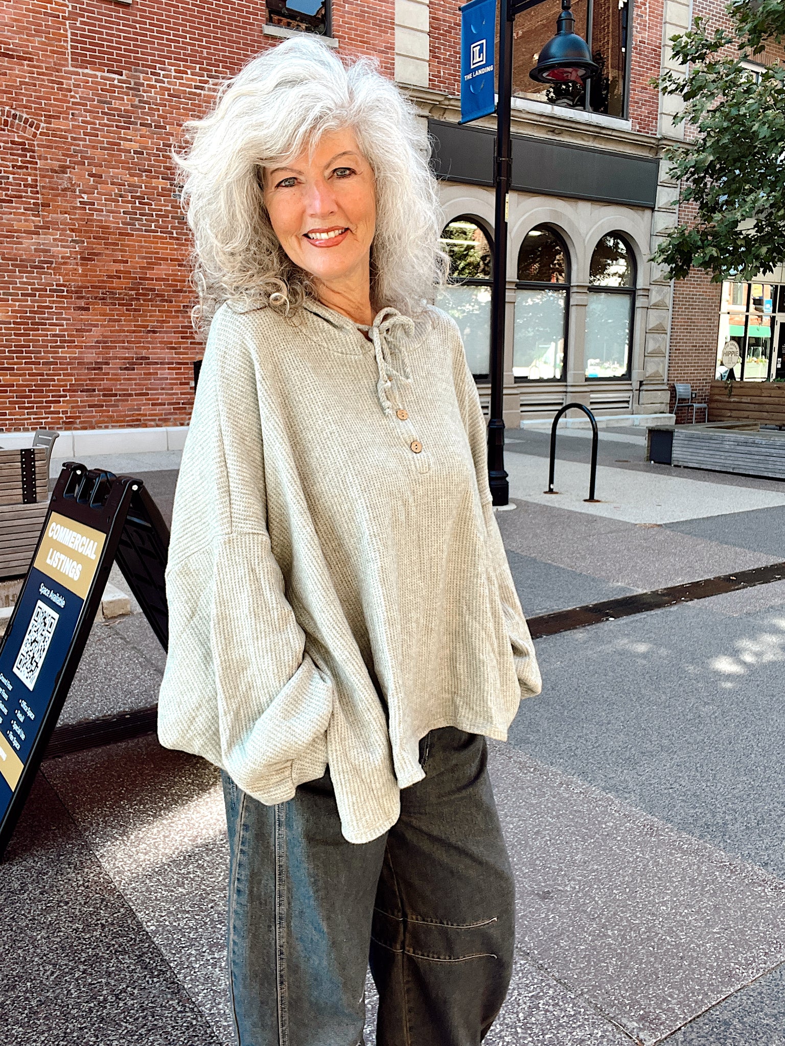 Cool Nights Sage Buttoned Hoodie