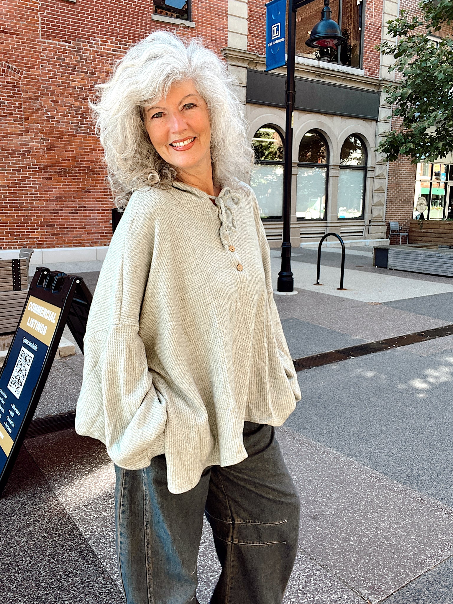 Cool Nights Sage Buttoned Hoodie