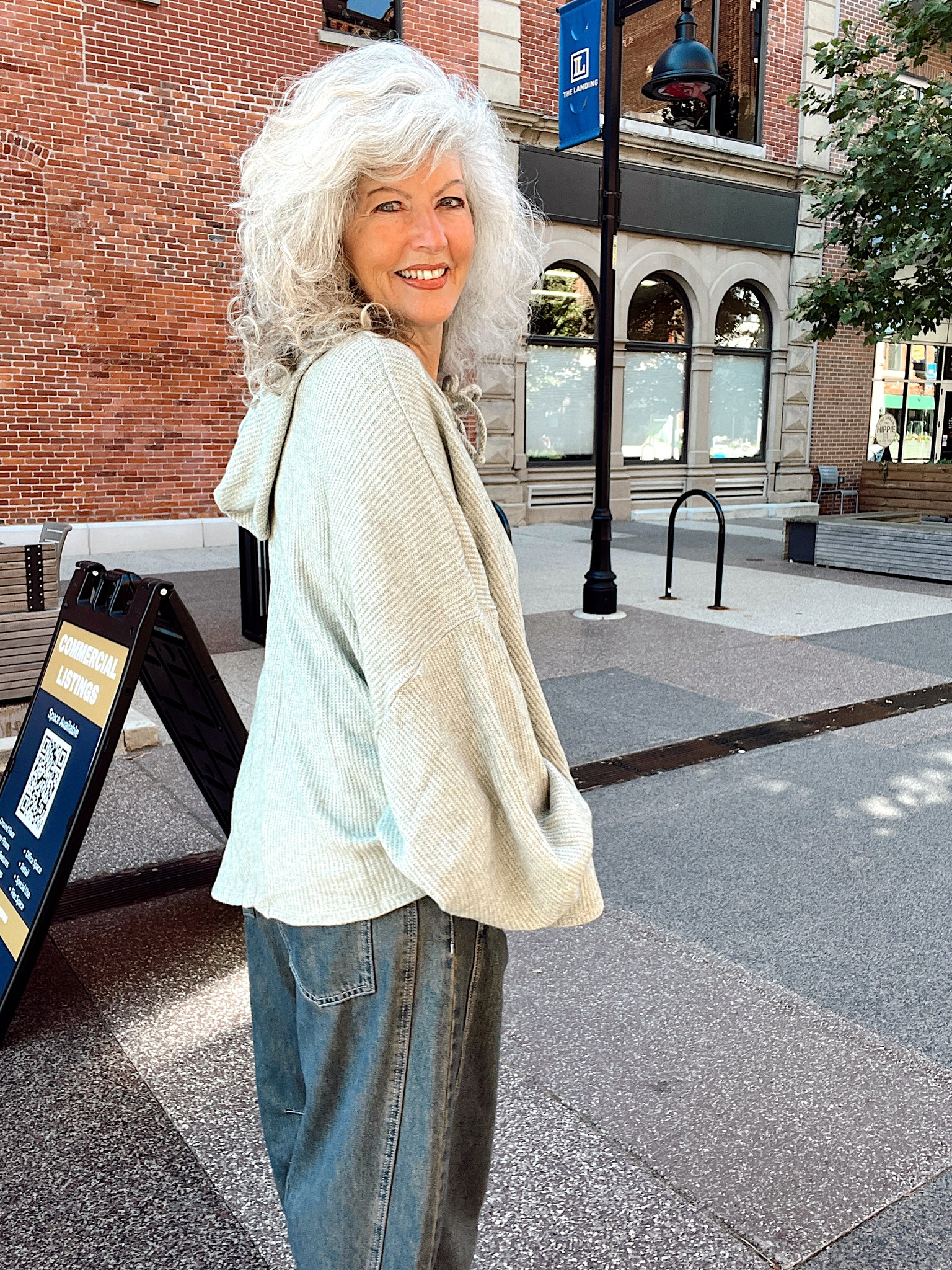 Cool Nights Sage Buttoned Hoodie