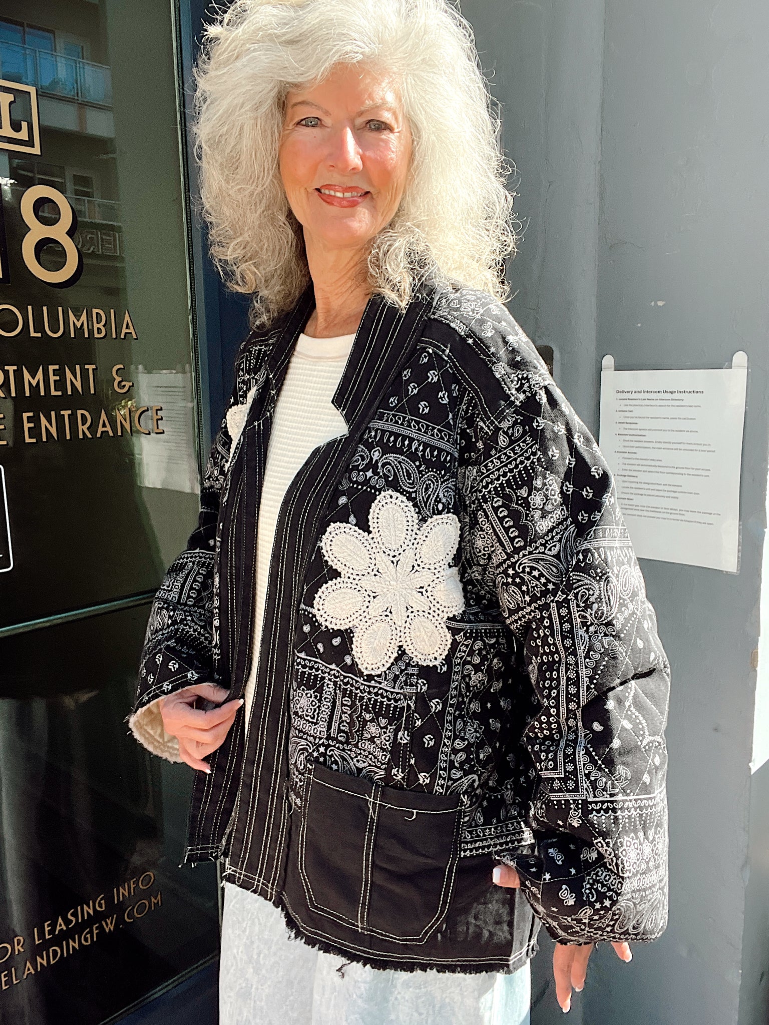 Midnight Kiss Quilted Denim Jacket