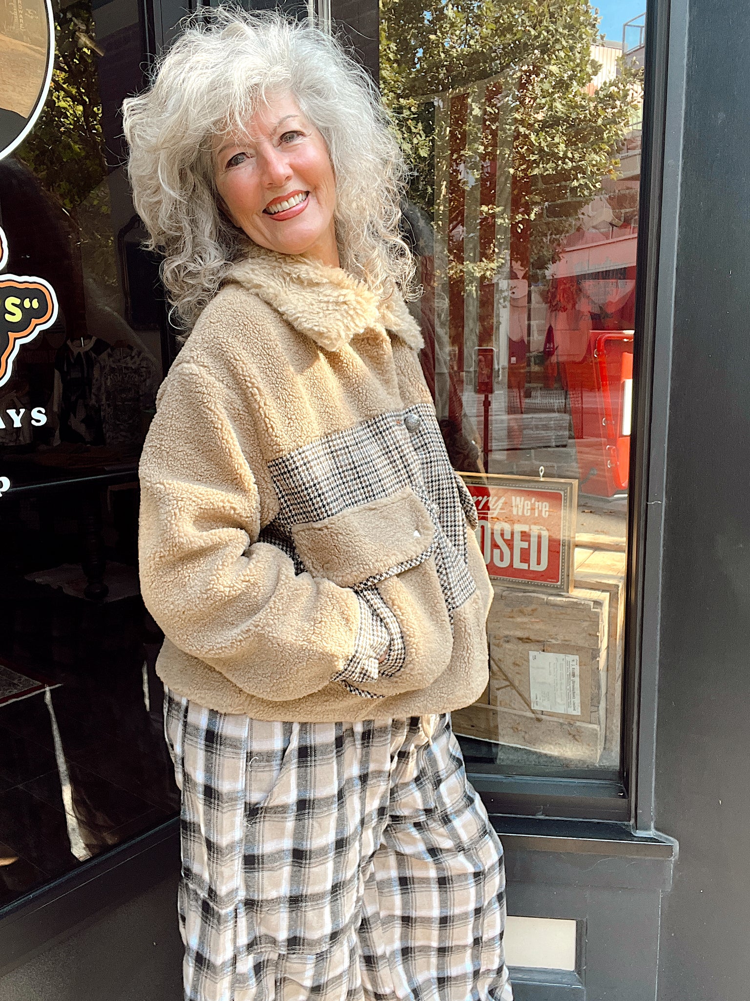 Pumpkin Patch Plaid Sherpa Mocha
