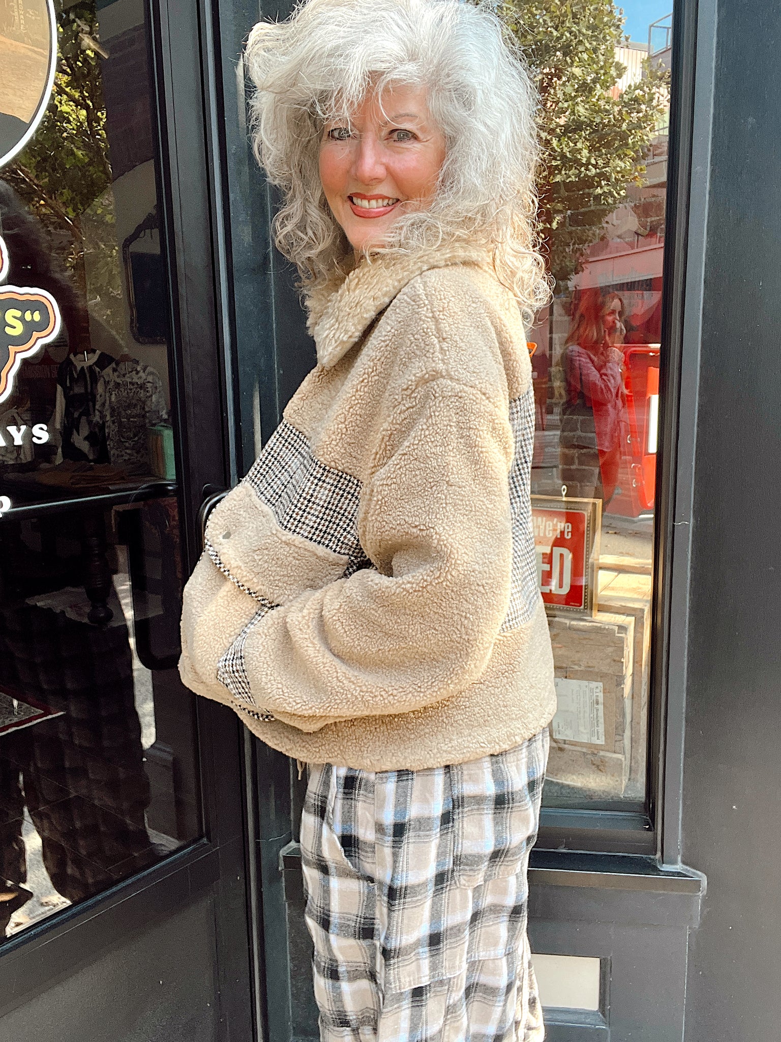 Pumpkin Patch Plaid Sherpa Mocha