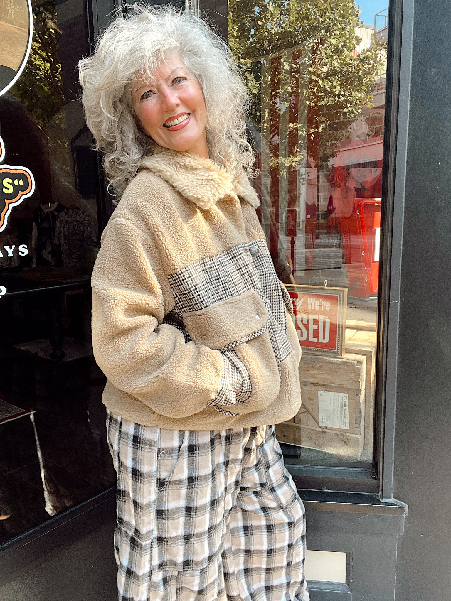 Pumpkin Patch Plaid Sherpa Mocha