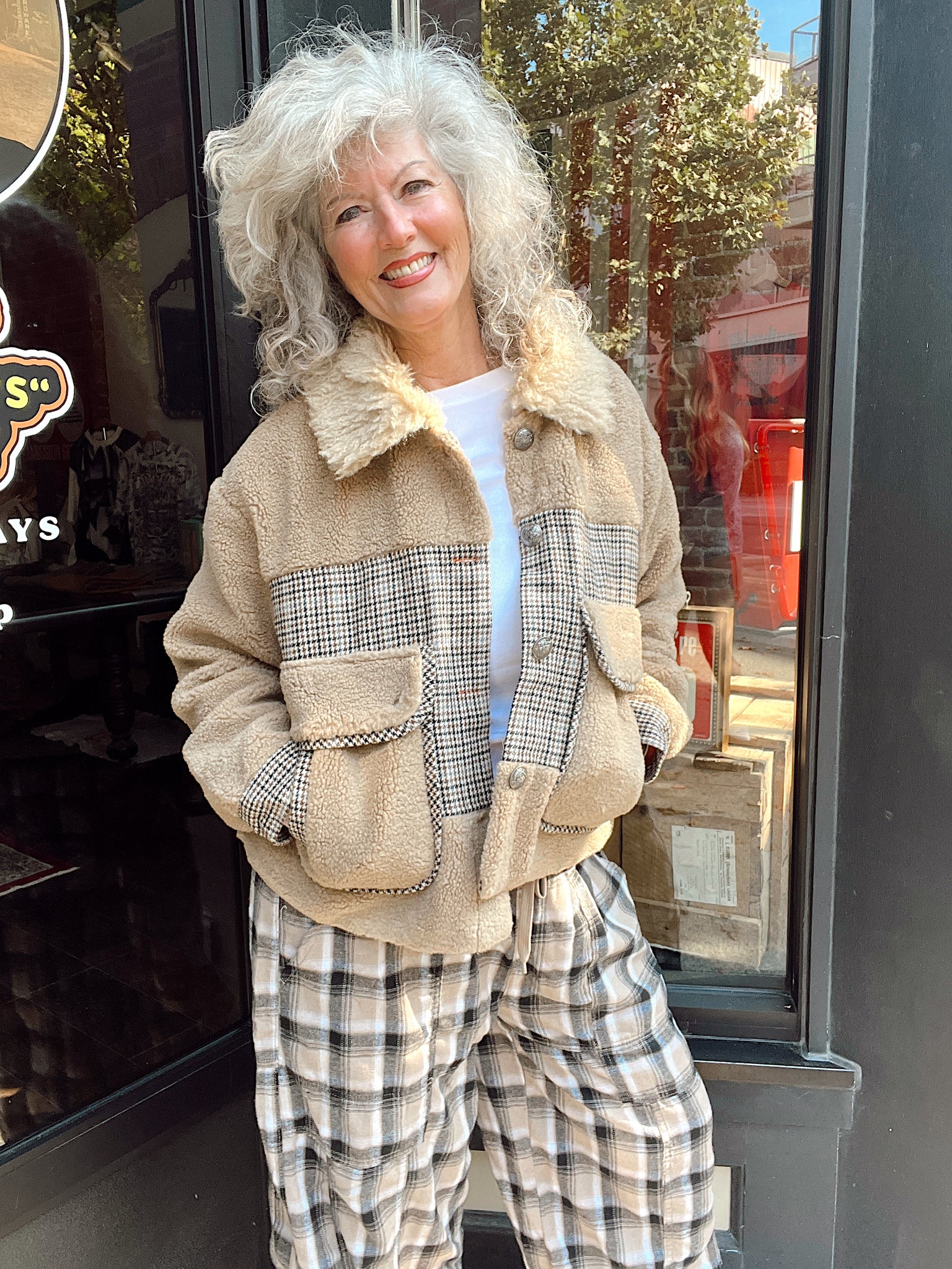Pumpkin Patch Plaid Sherpa Mocha