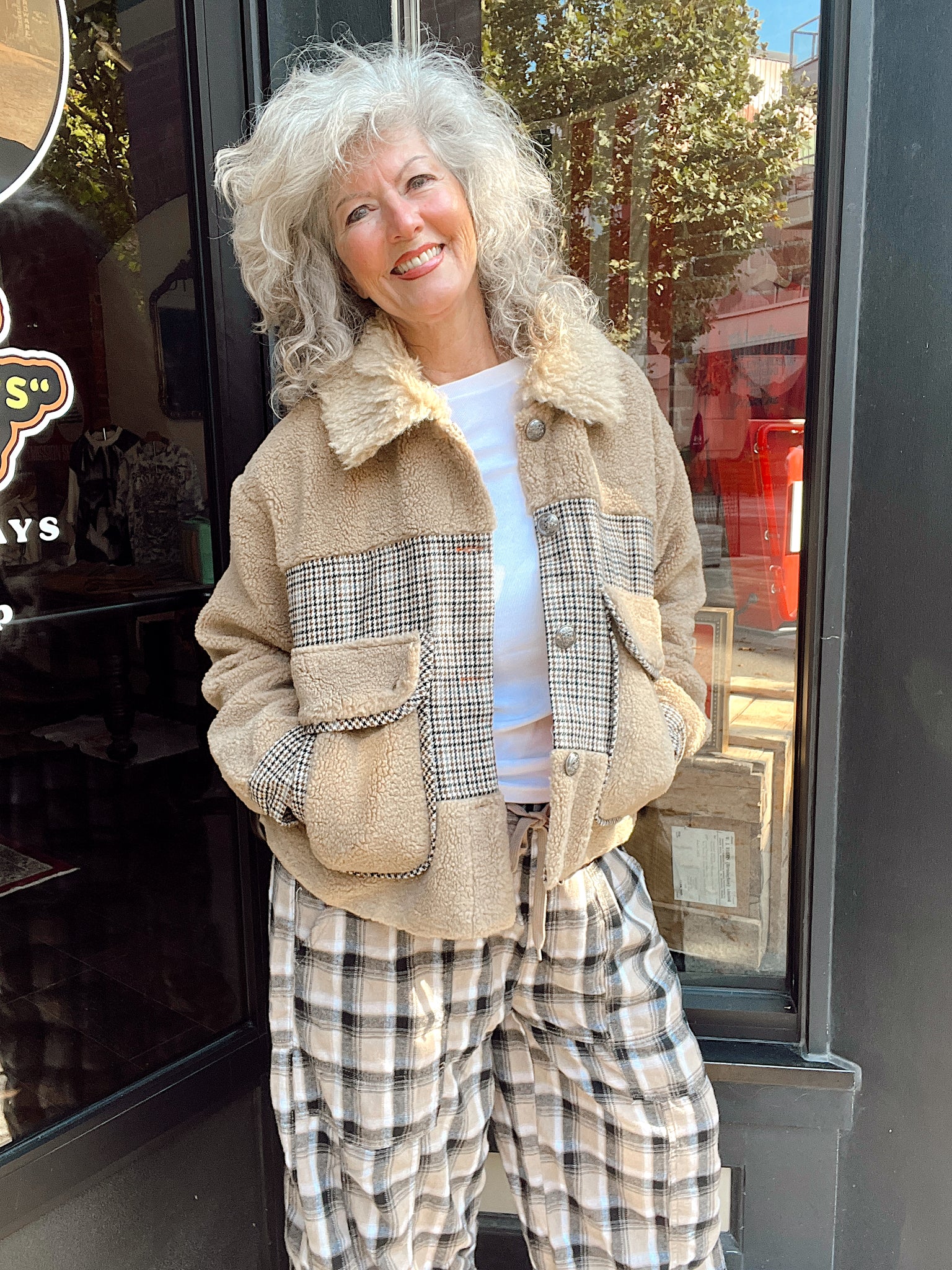 Pumpkin Patch Plaid Sherpa Mocha