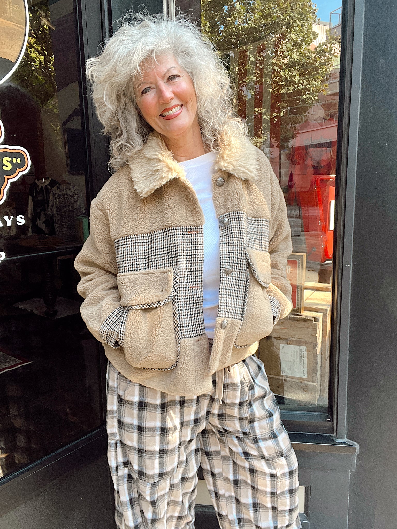 Pumpkin Patch Plaid Sherpa Mocha