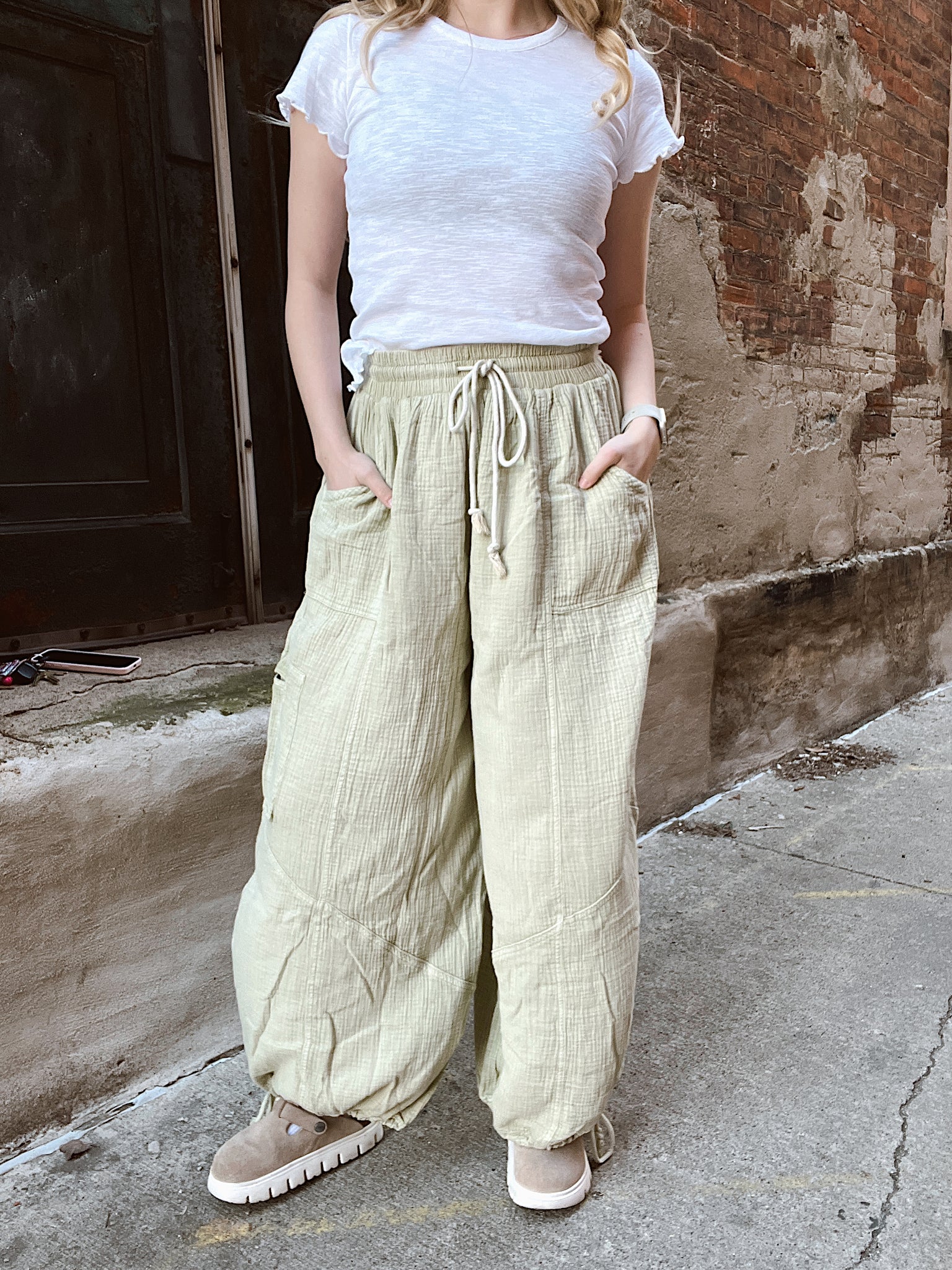 No Bad Days Sage Wide Leg Pants