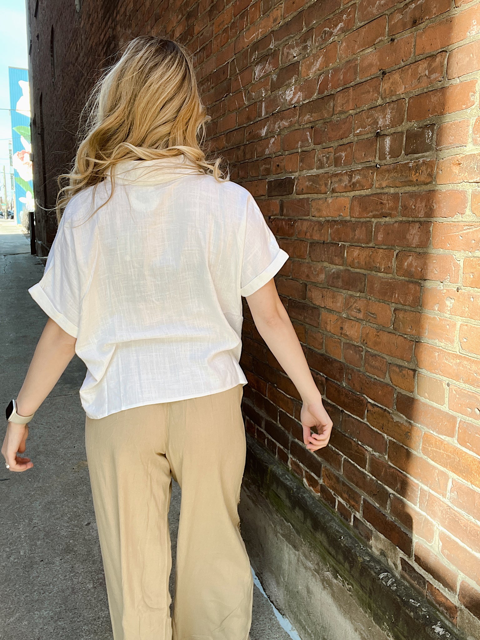 Florida Livin' Off White Button Up