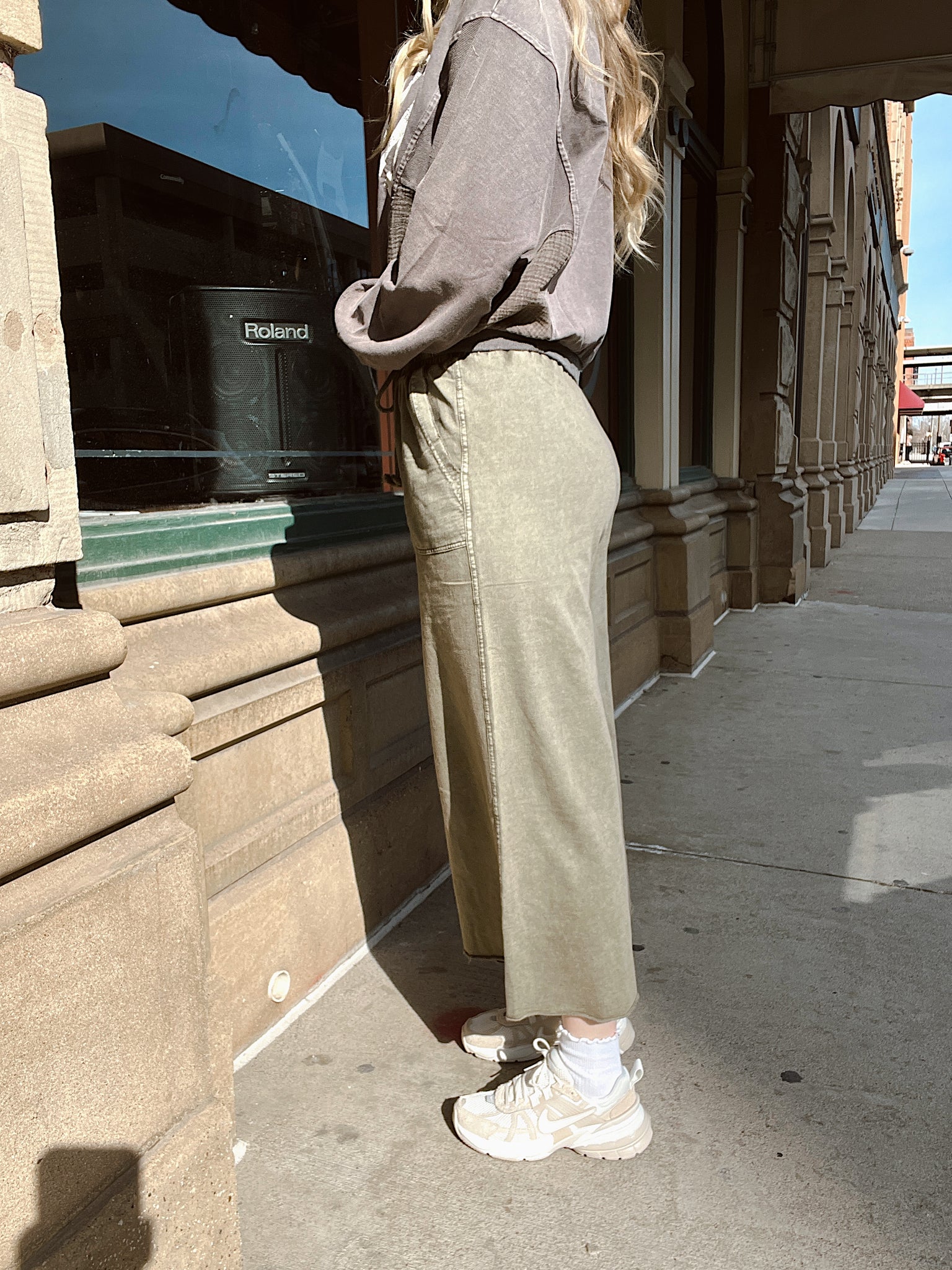 Everyday Energy Olive Wide Leg Pants
