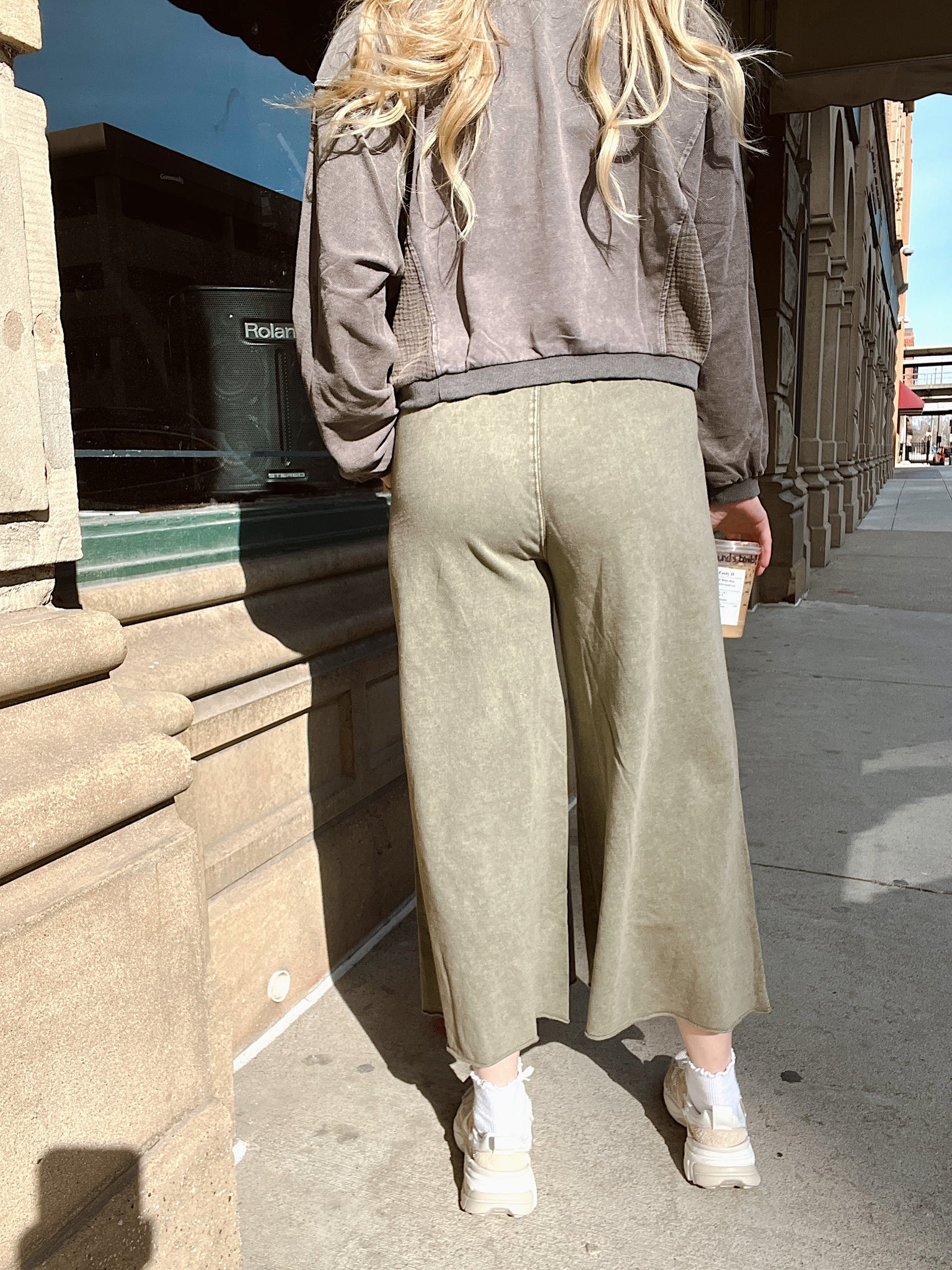 Everyday Energy Olive Wide Leg Pants