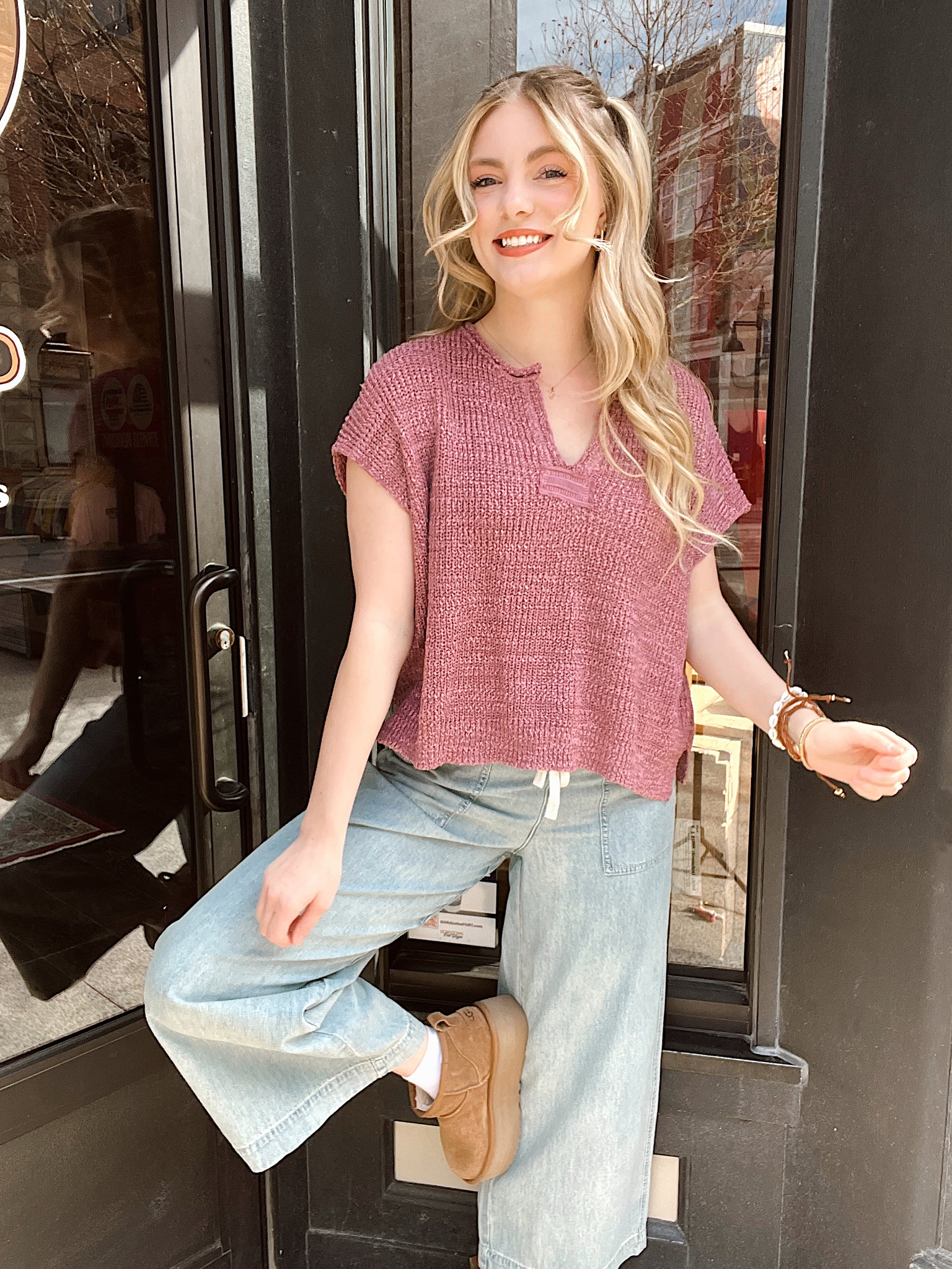 Zenna Split Neck Sweater