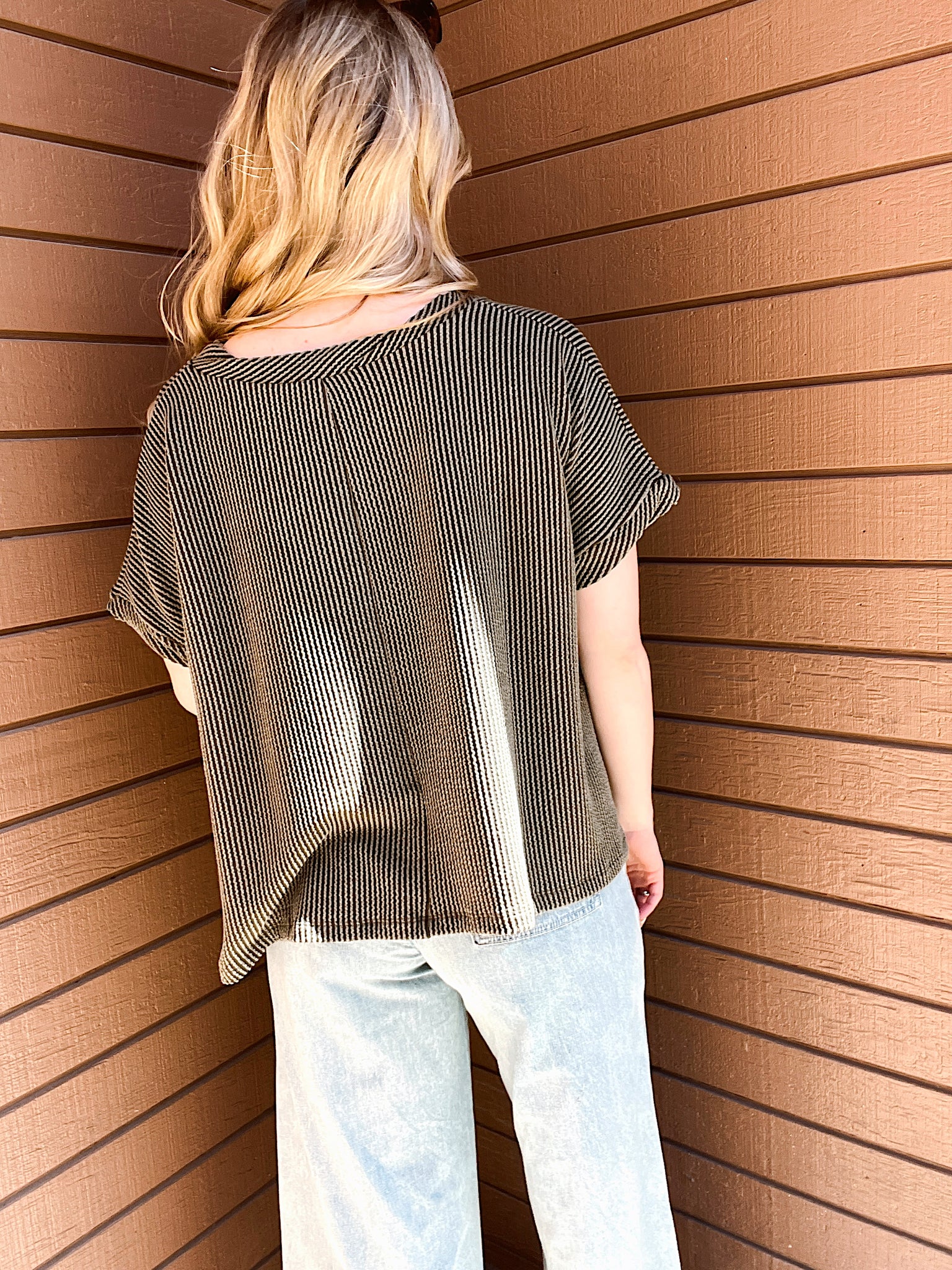 Gulf Coast Olive Ribbed Top