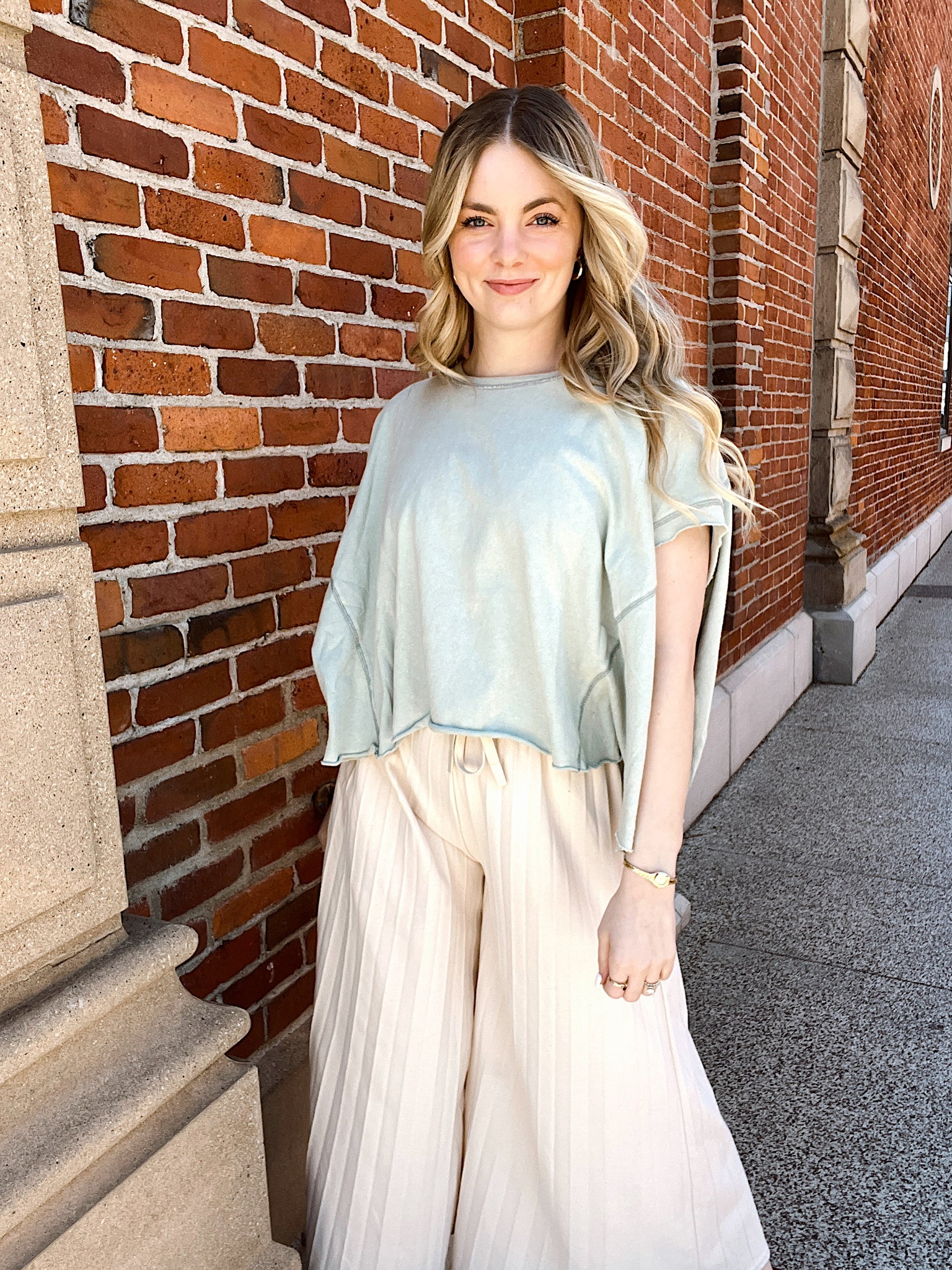Crushin' Sage Mineral Washed Top