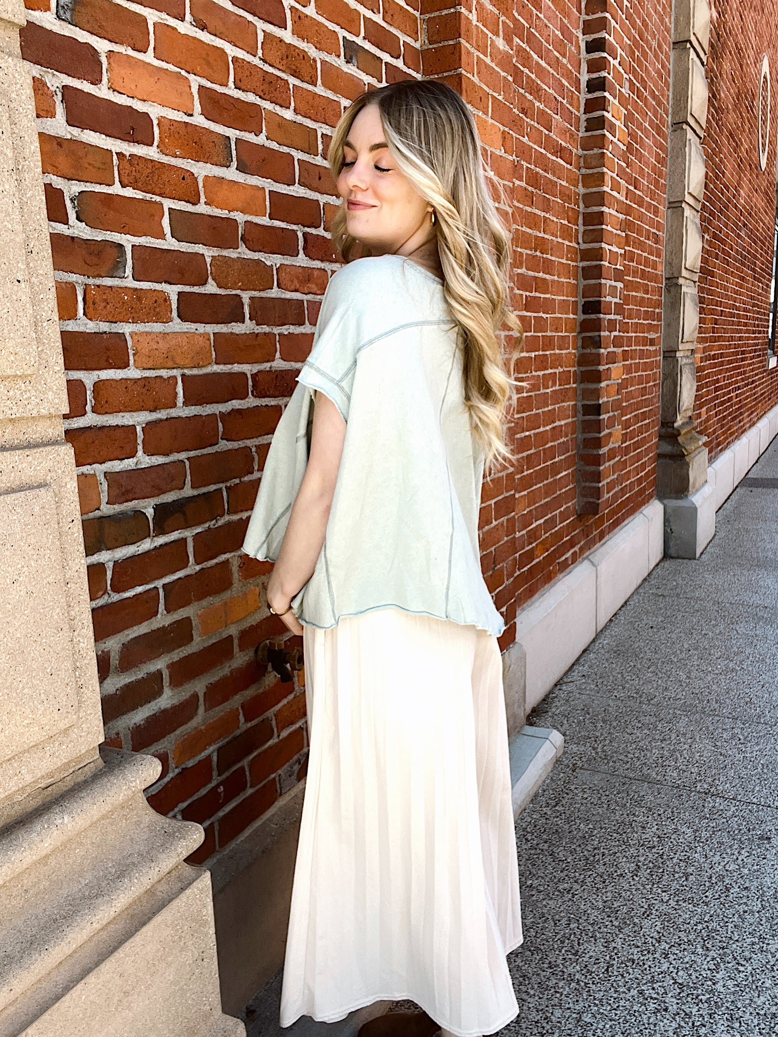 Crushin' Sage Mineral Washed Top
