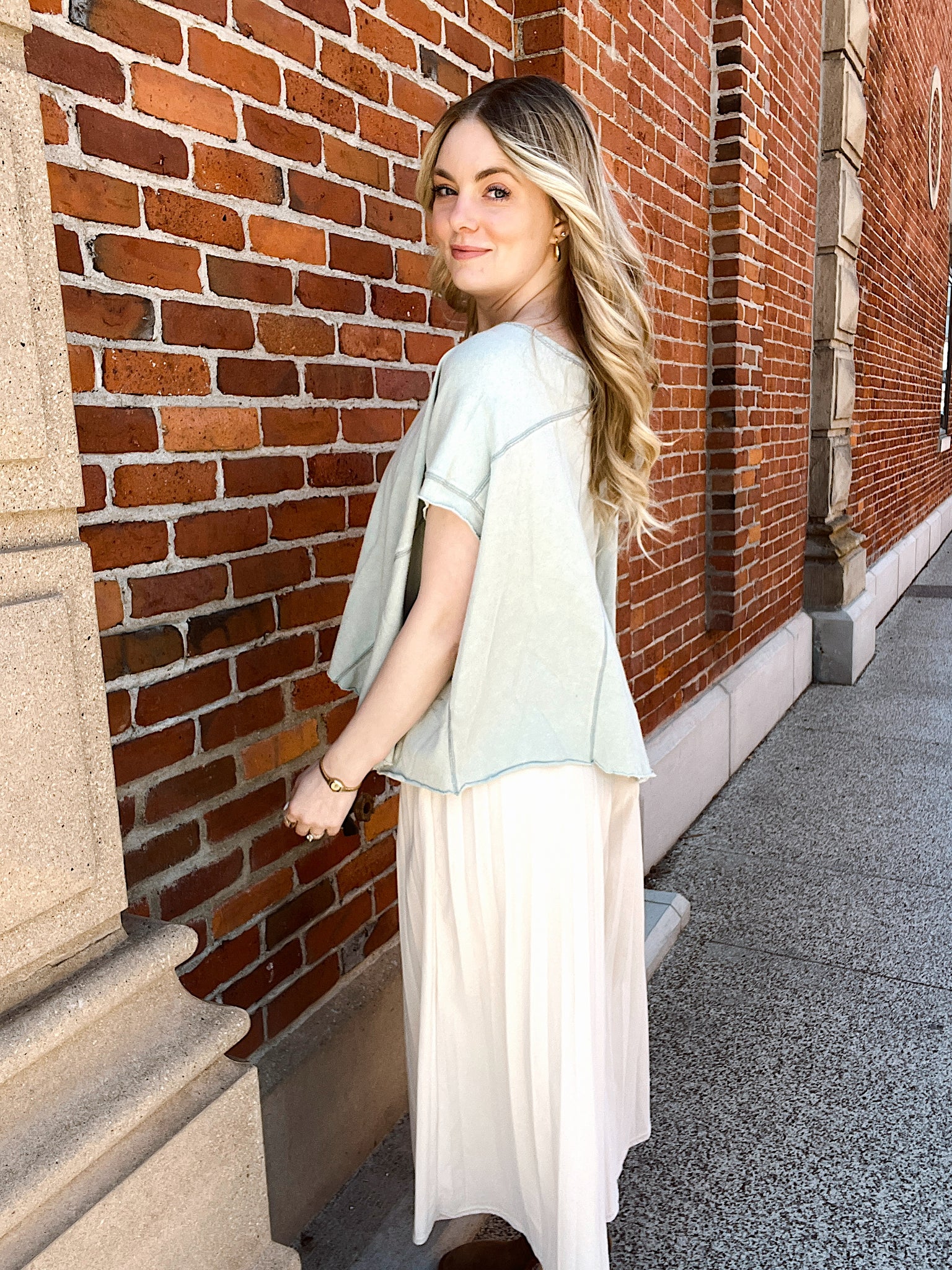 Crushin' Sage Mineral Washed Top