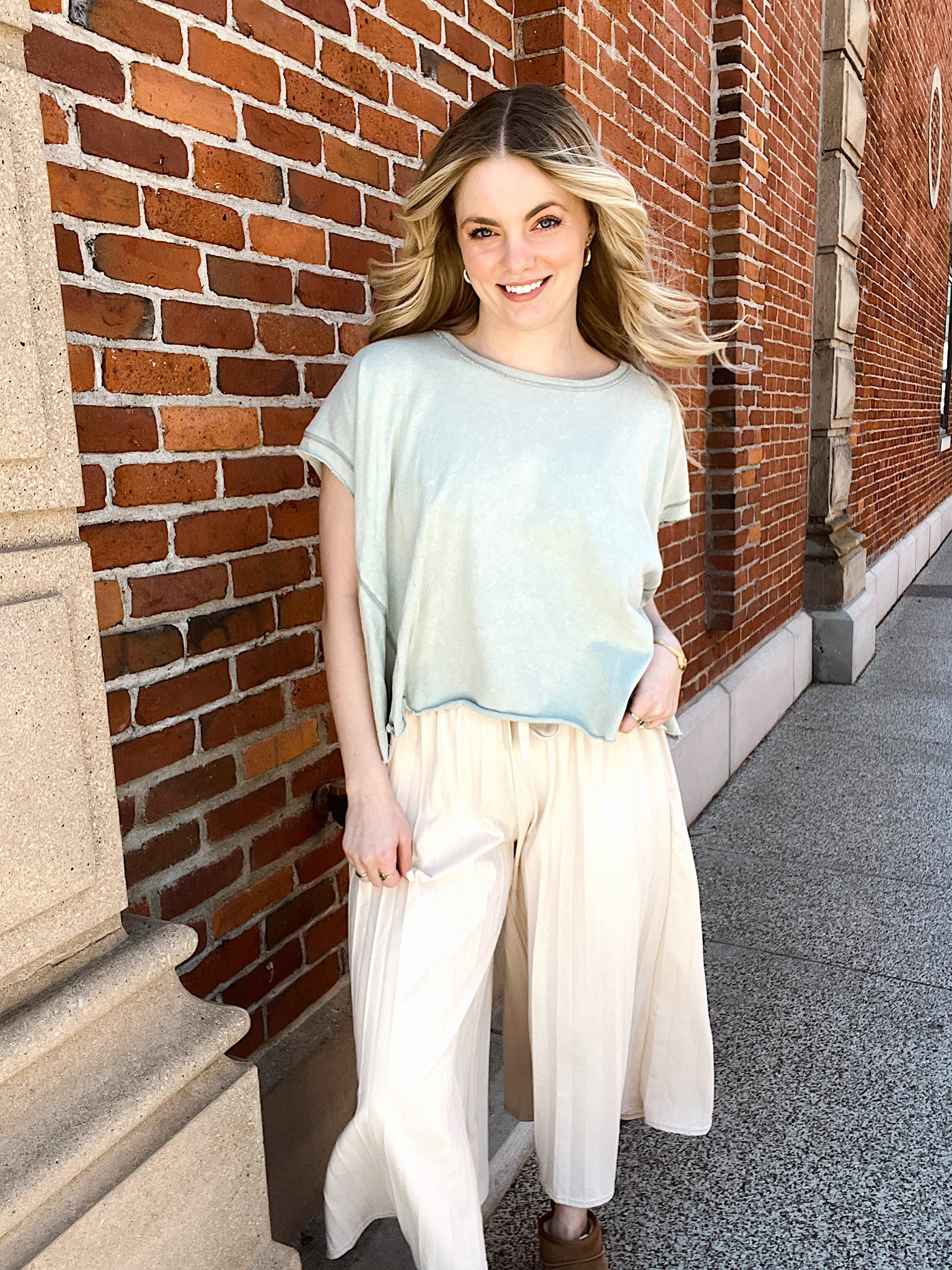 Crushin' Sage Mineral Washed Top
