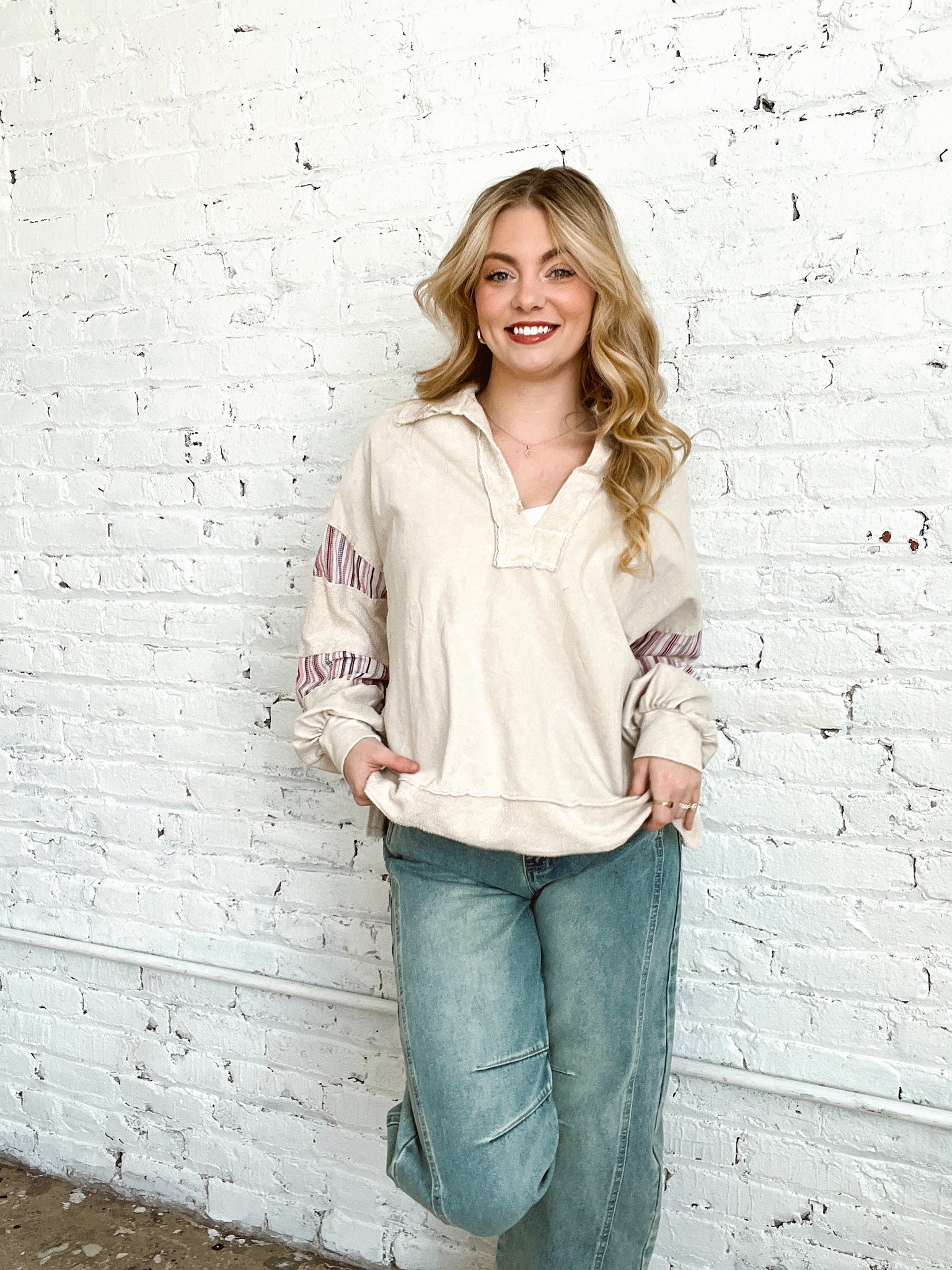 FINAL SALE Be My Baby Cream Top