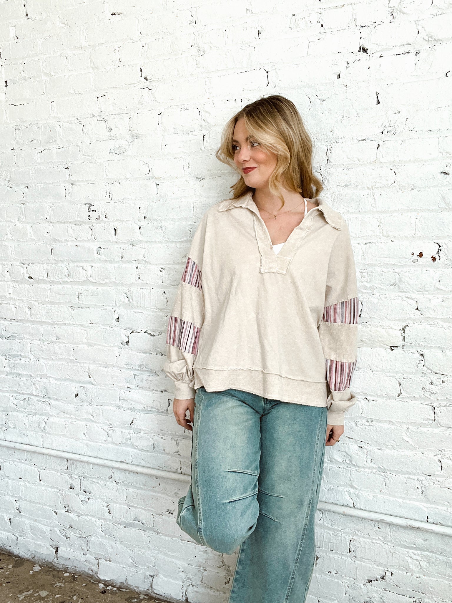 FINAL SALE Be My Baby Cream Top