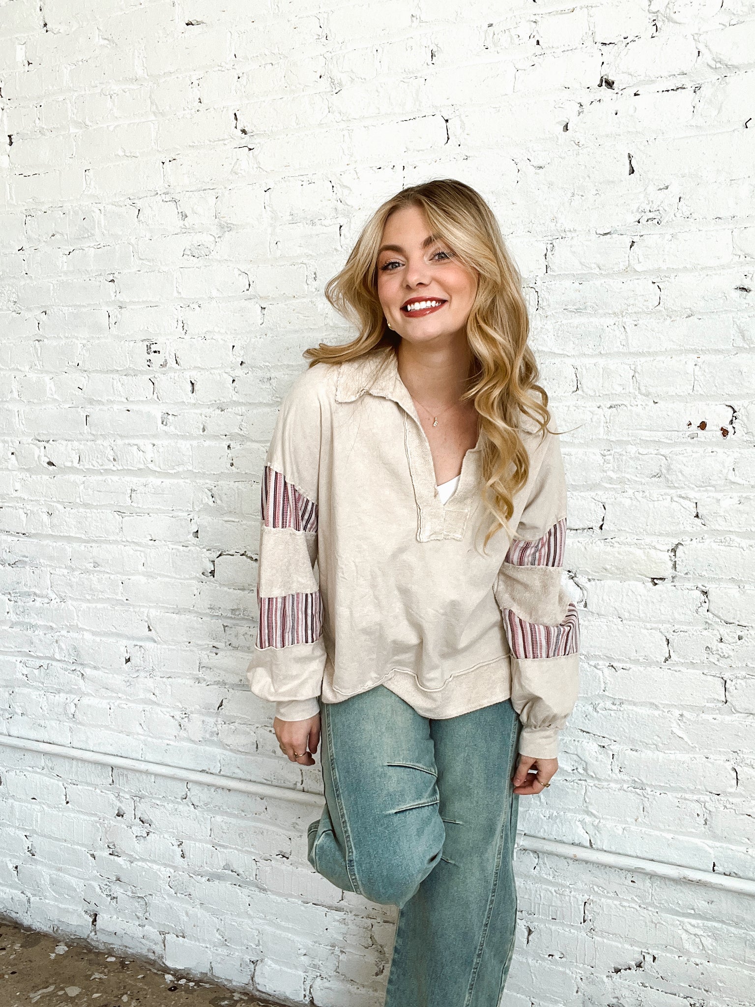 FINAL SALE Be My Baby Cream Top