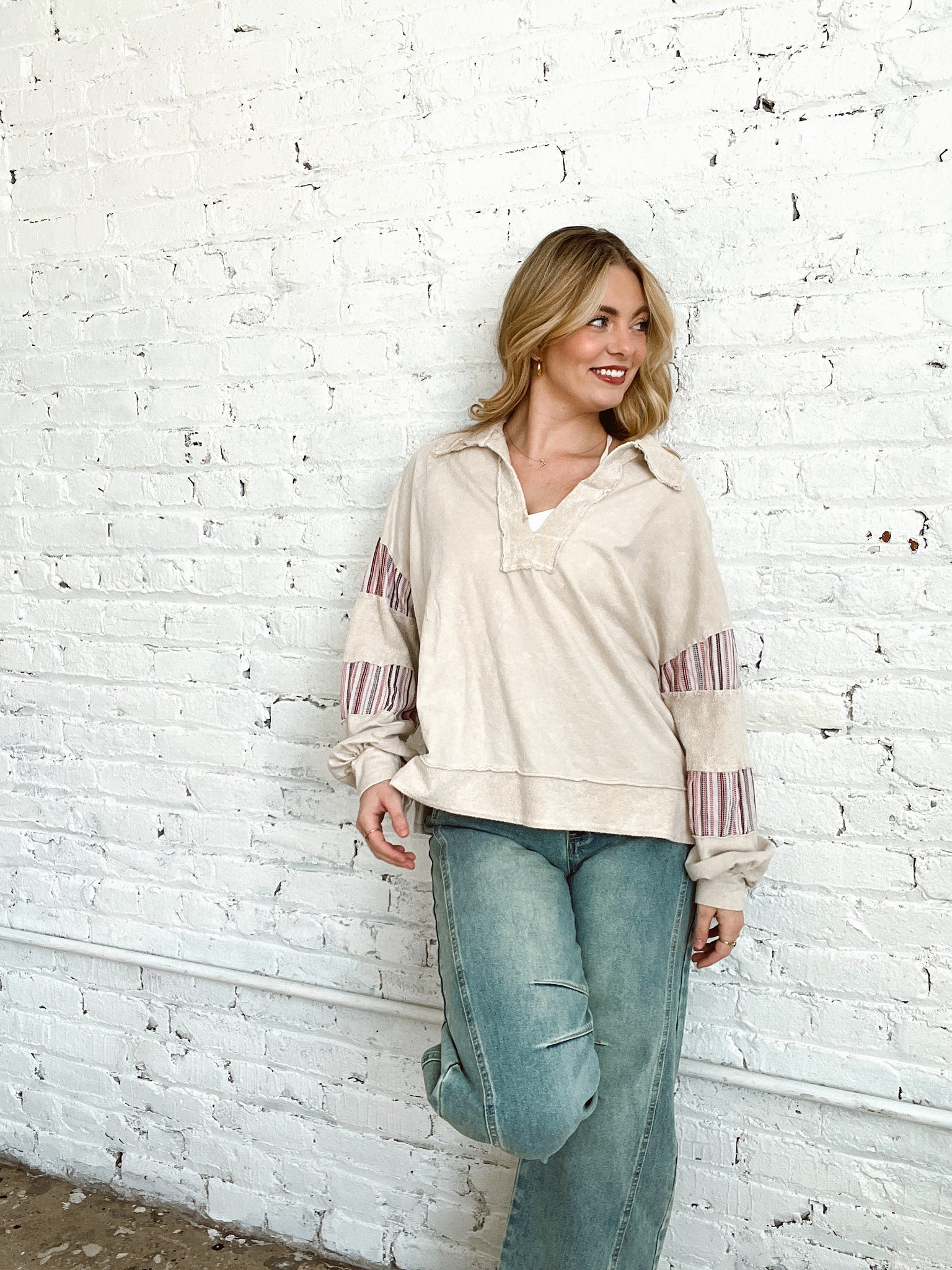 FINAL SALE Be My Baby Cream Top