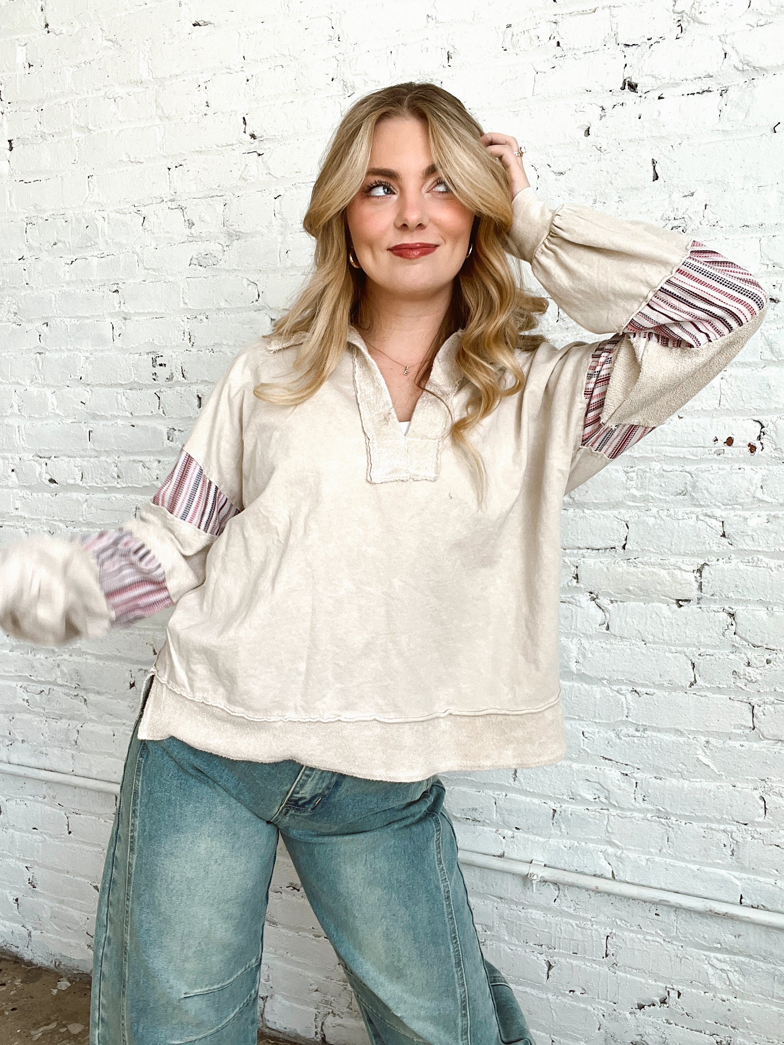 FINAL SALE Be My Baby Cream Top