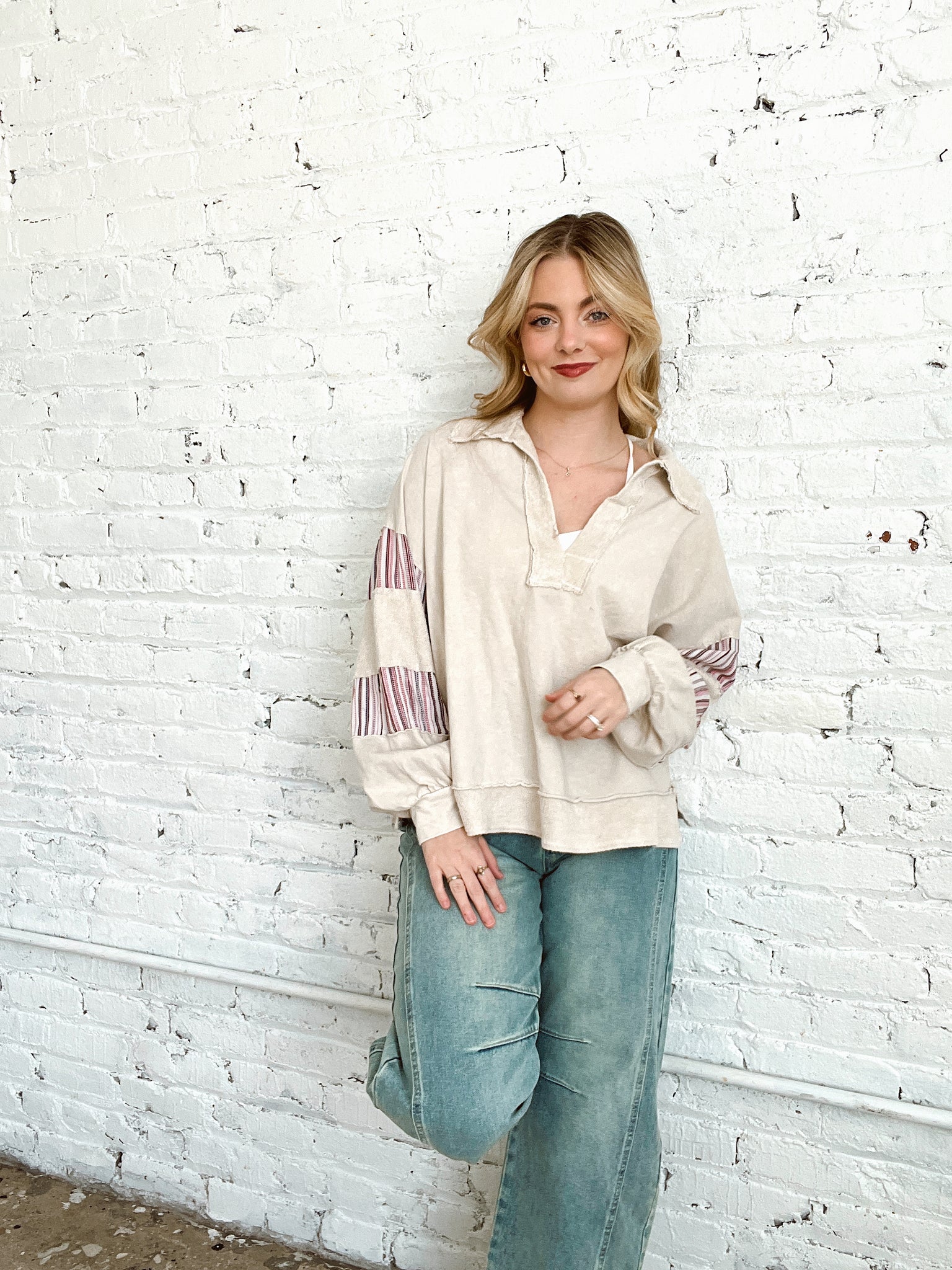 FINAL SALE Be My Baby Cream Top