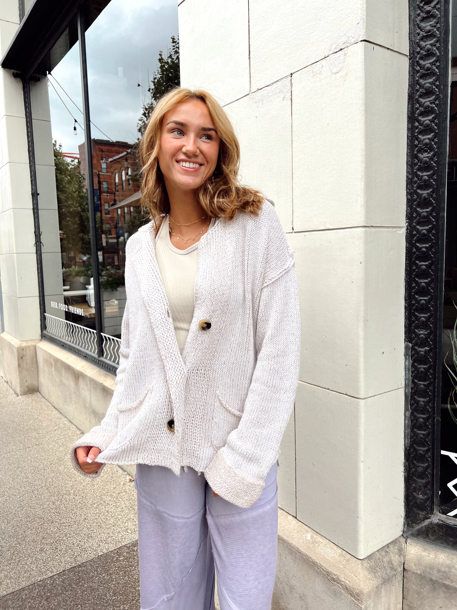 Seven Wishes Ecru Cardigan